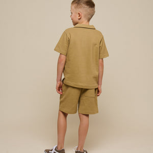 Gestructureerde Jerseyshorts - Tween - Khaki | 101222 Sonny