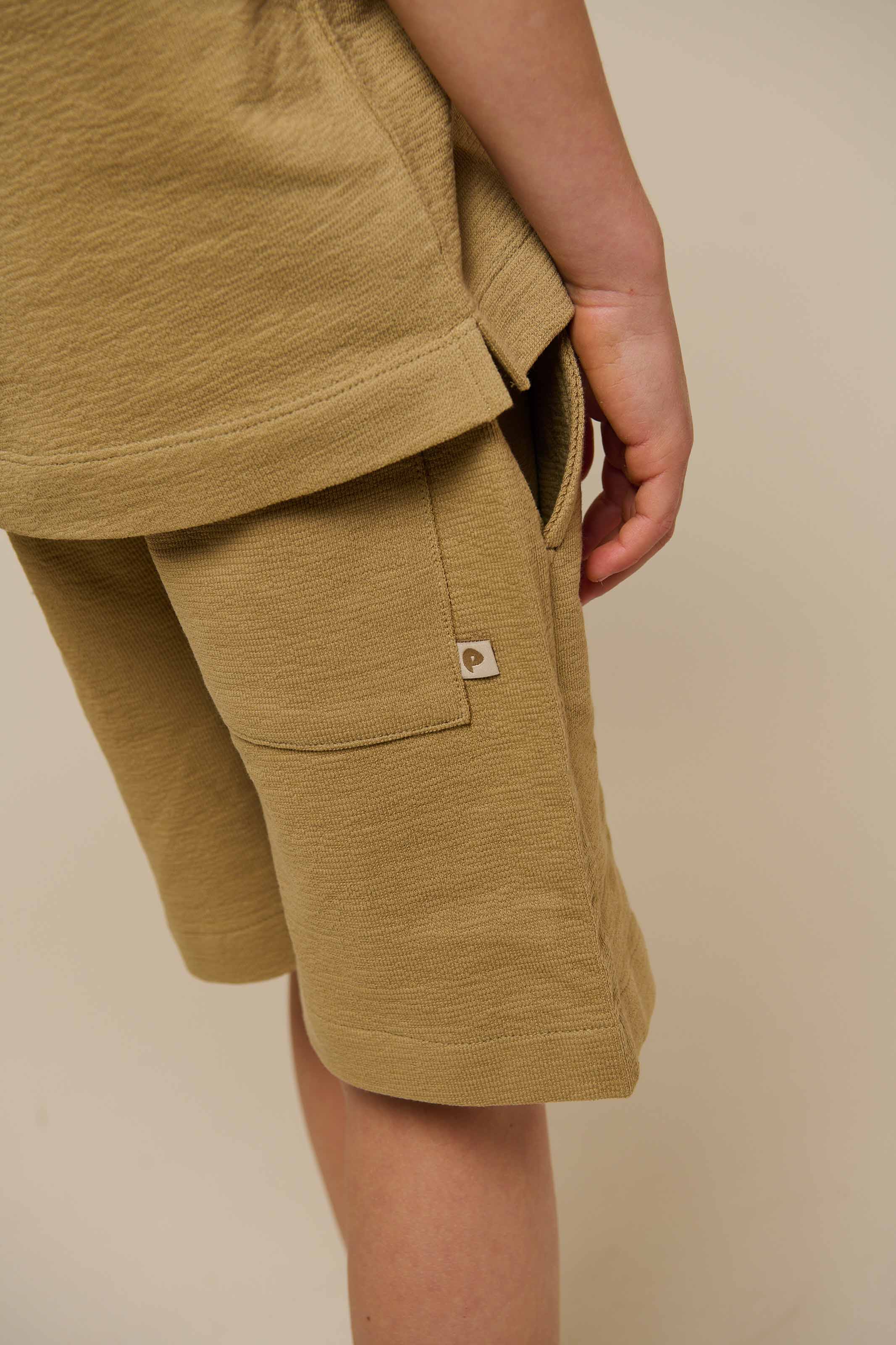 Gestructureerde Jerseyshorts - Tween - Khaki | 101222 Sonny