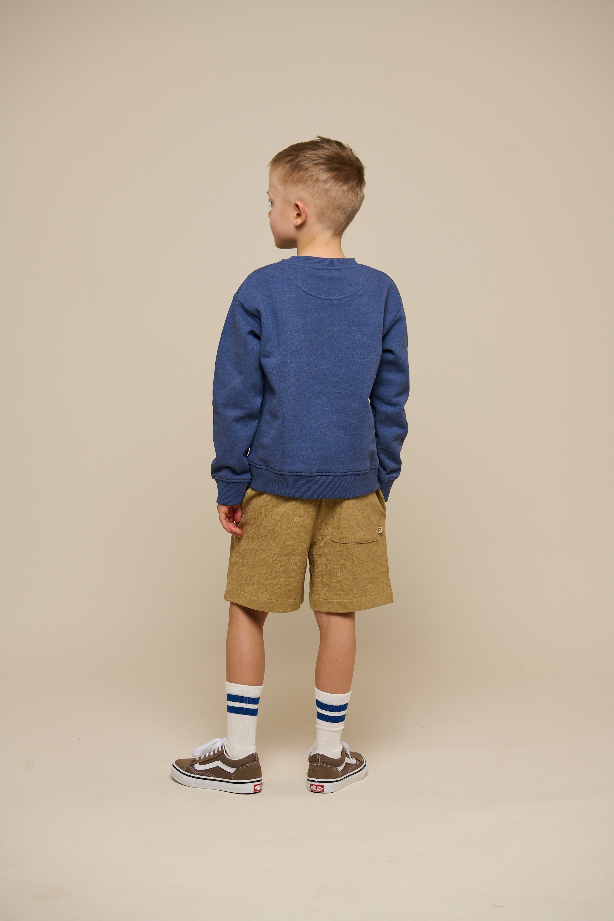 Sweatshirt met ronde hals - Tween - Indigo Blue Melange | 100889 Justin