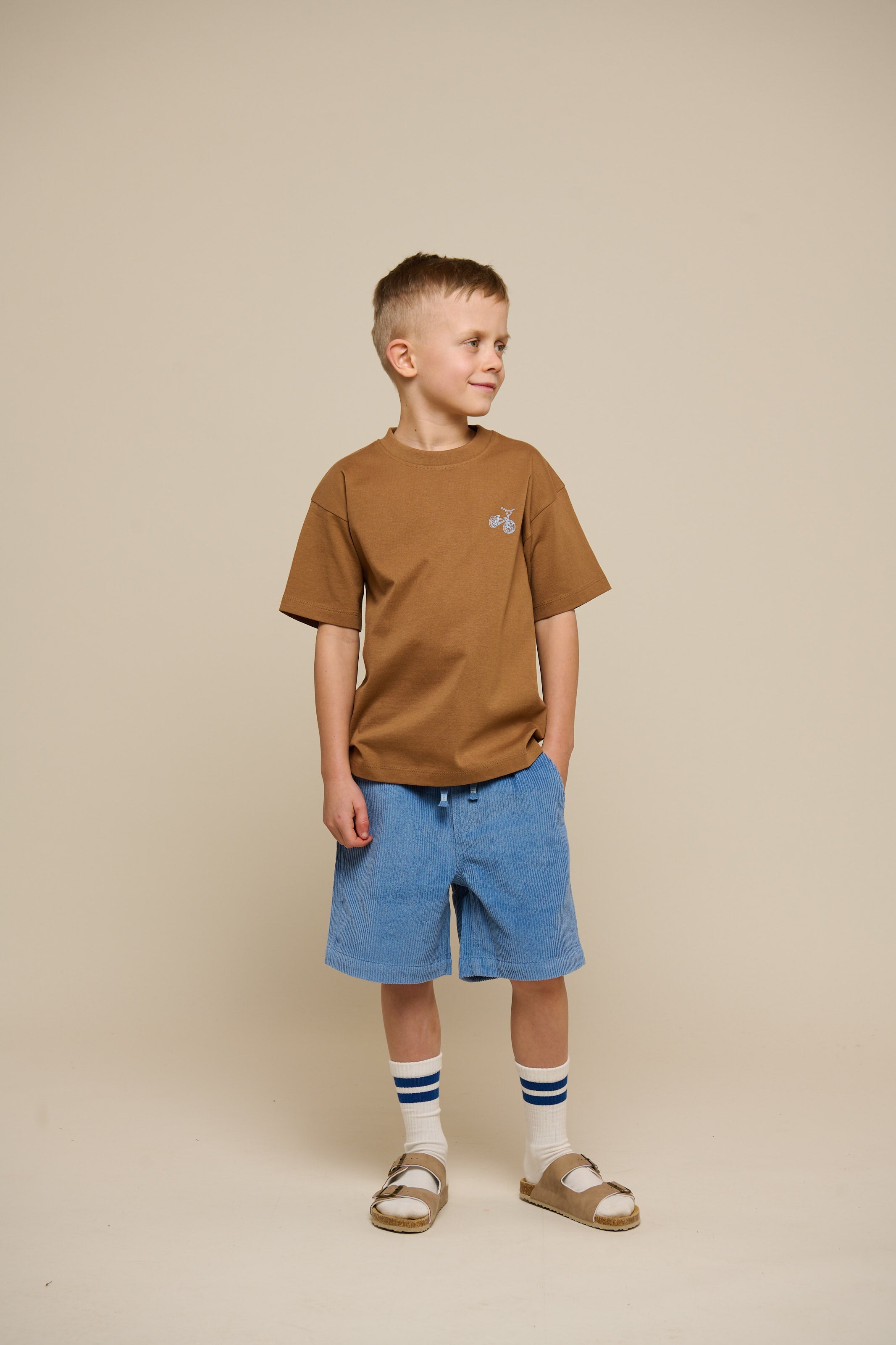 Pull-On Ribfluwelen Shorts - Tween - Dusty Blue | 101101 Tobias