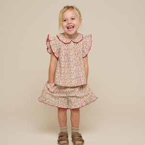 Bloemenbedrukte Poplin Shorts - Kids - Rose | 100956 Poppy