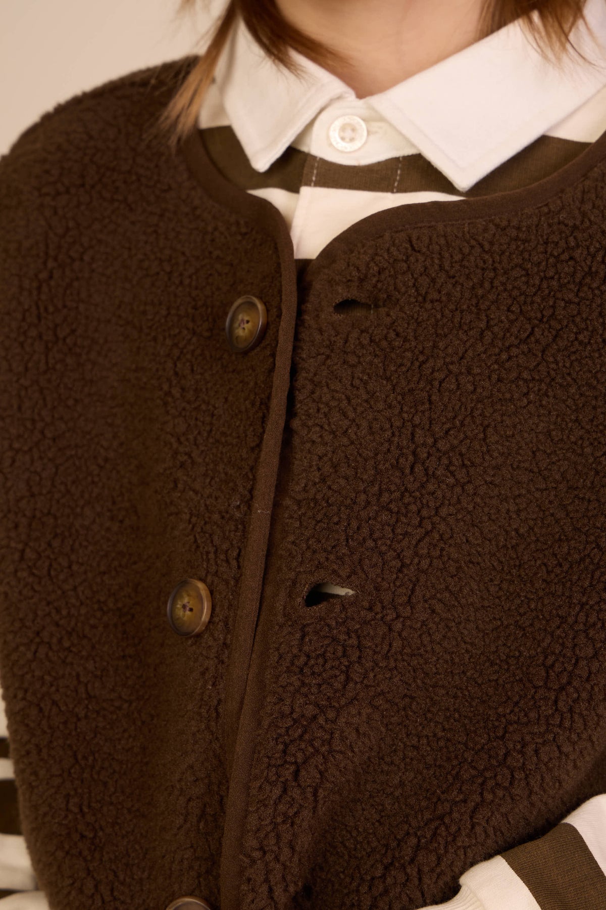 Teddy gilet Tween - Dark Brown | 101686 Della