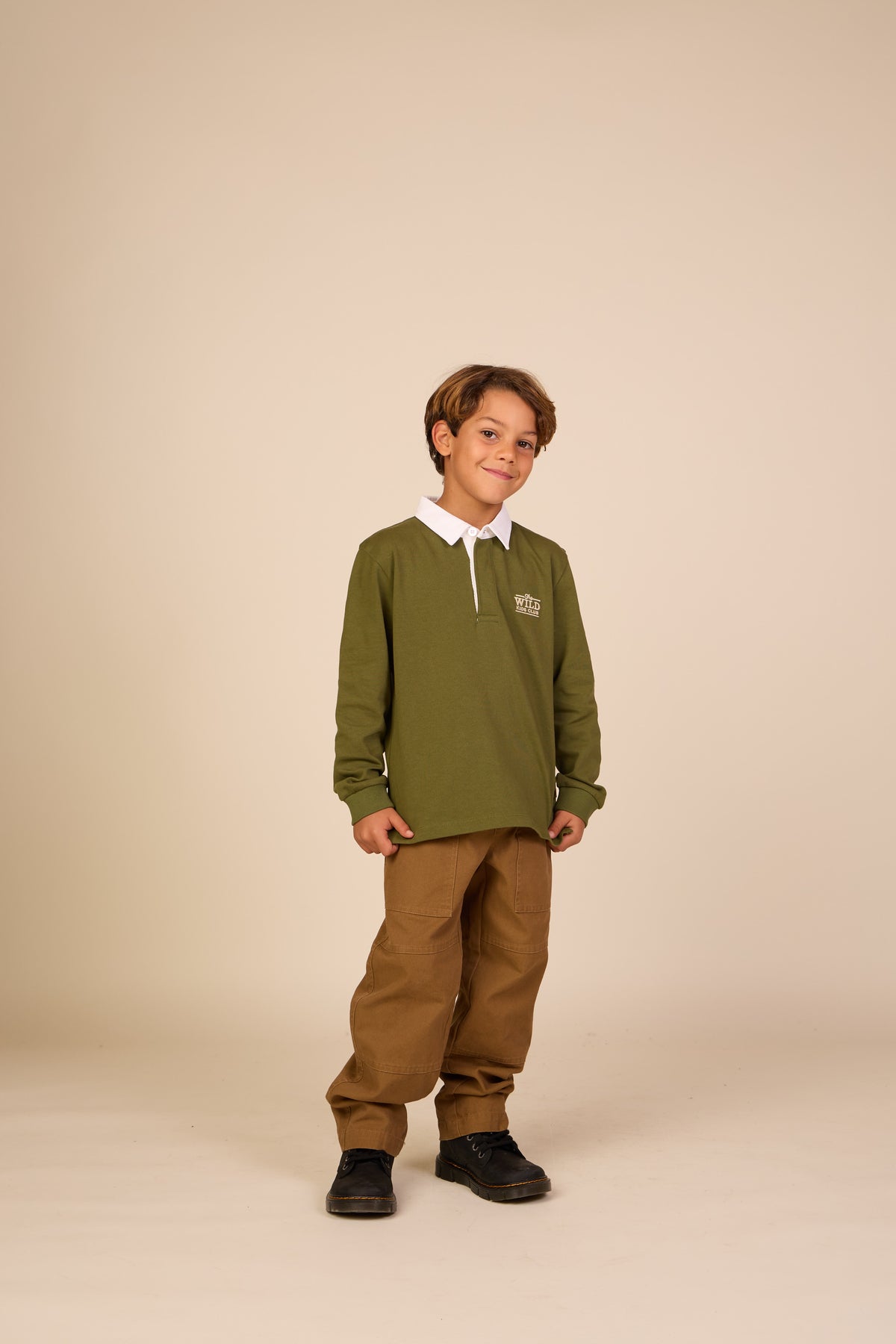Jersey polo met lange mouwen Tween - Moss Green | 101692 Ruben