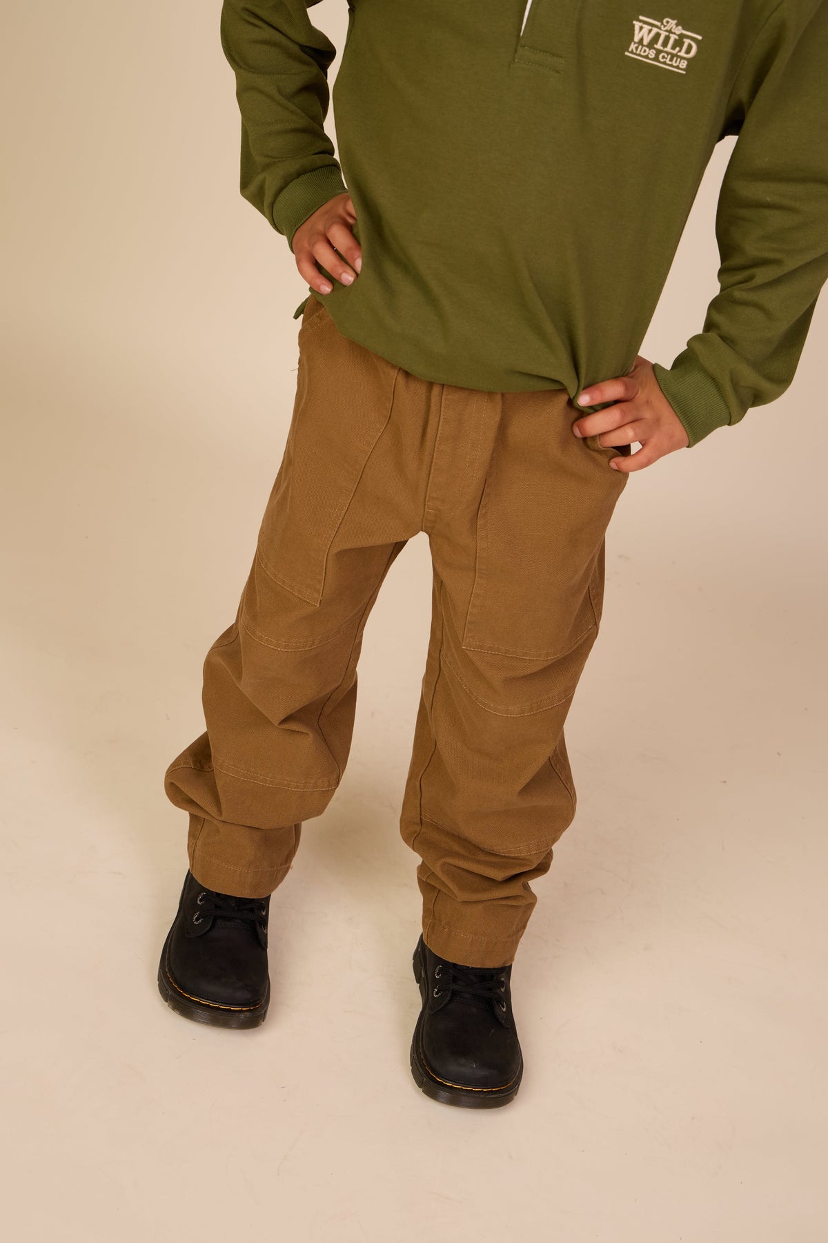 Canvas broek met opgestikte zakken Tween - Light Brown | 101534 Greyson