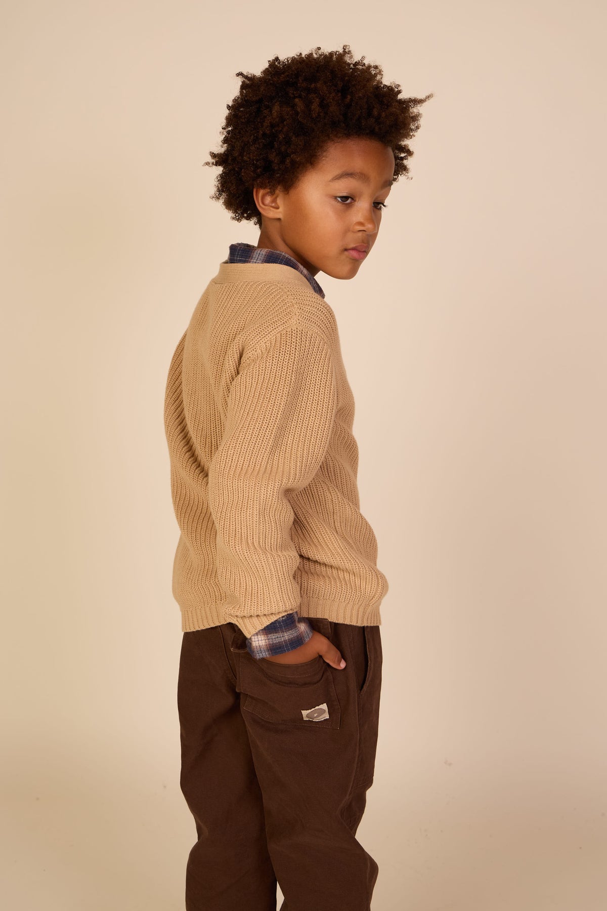 Canvas broek met opgestikte zakken Tween - Dark Brown | 101532 Greyson
