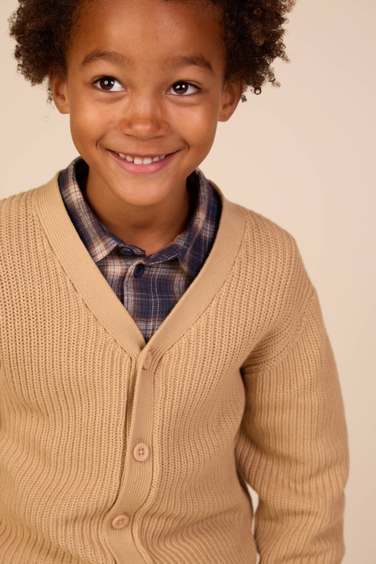 Brioche gebreid vest - Tween - Beige | 101246 Clark