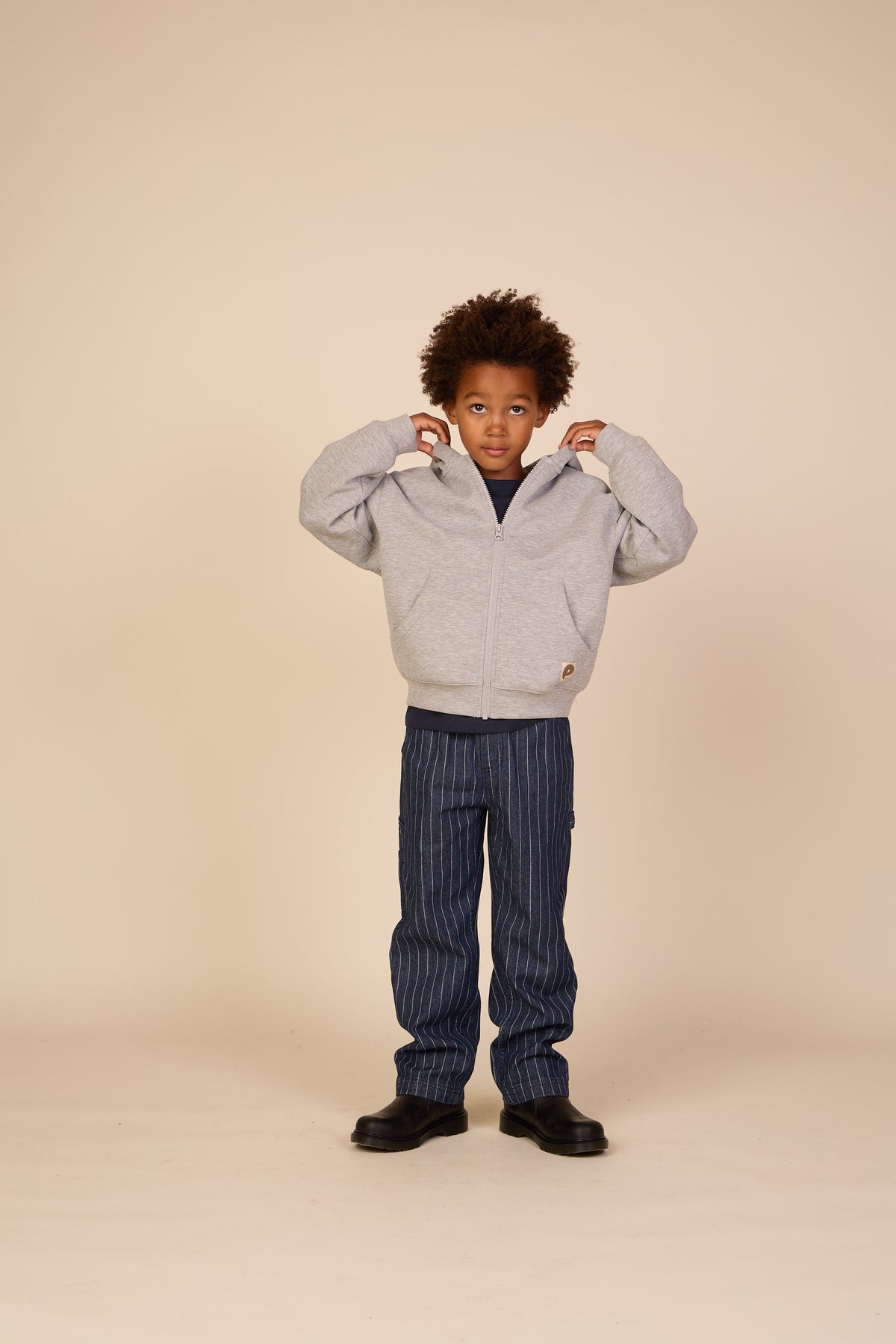 Scuba Zip Hoodie - Tween - Grey Melange | 100641 Liam