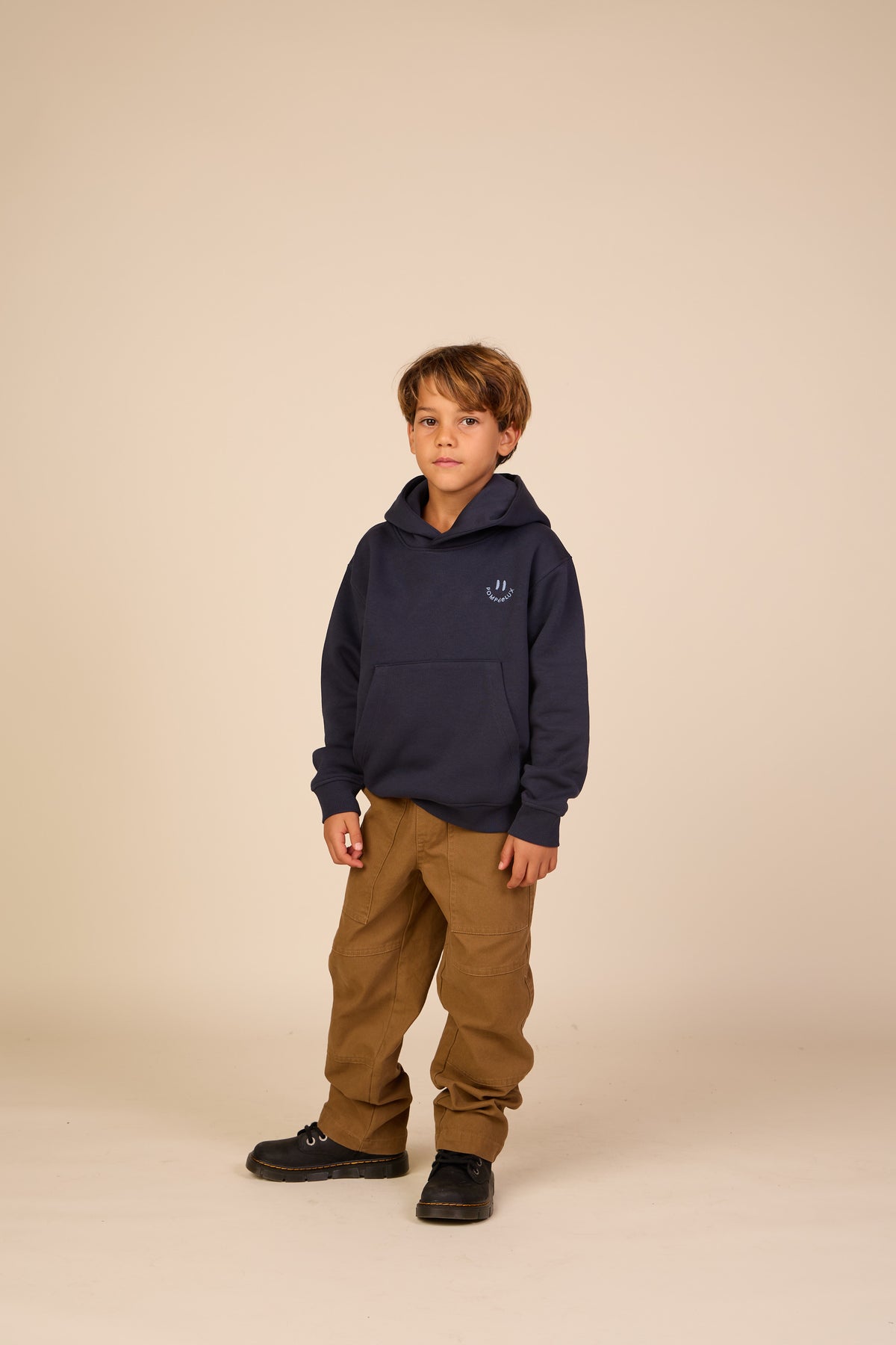 Hoodie met smileyborduursel Tween - Navy | 101580 Andrew