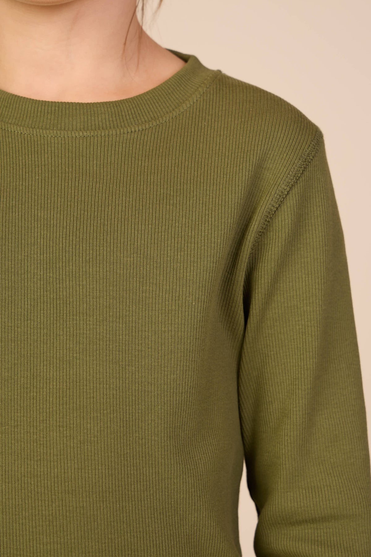 Geribd langarmshirt Tween - Moss Green | 101600 Conrad