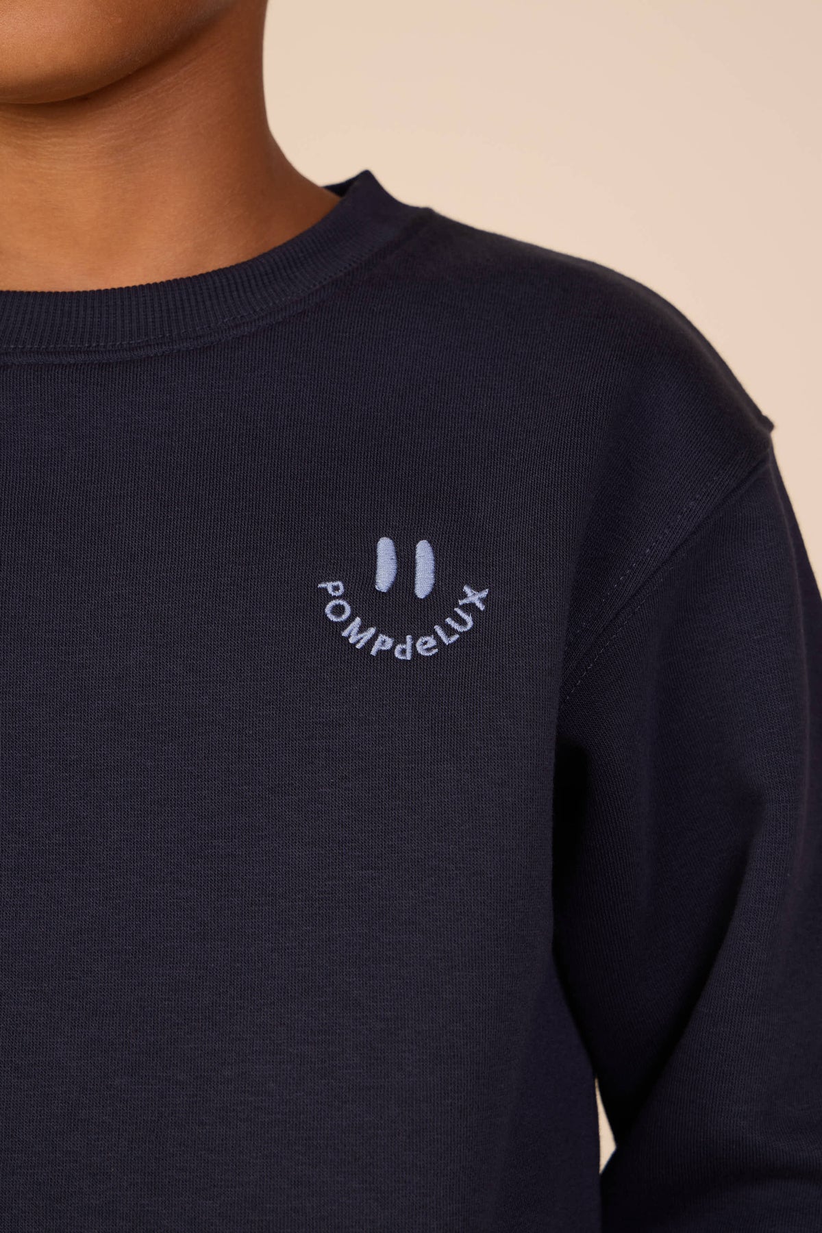 Sweatshirt met ronde hals en smileyborduursel Tween - Navy | 101574 Andrew