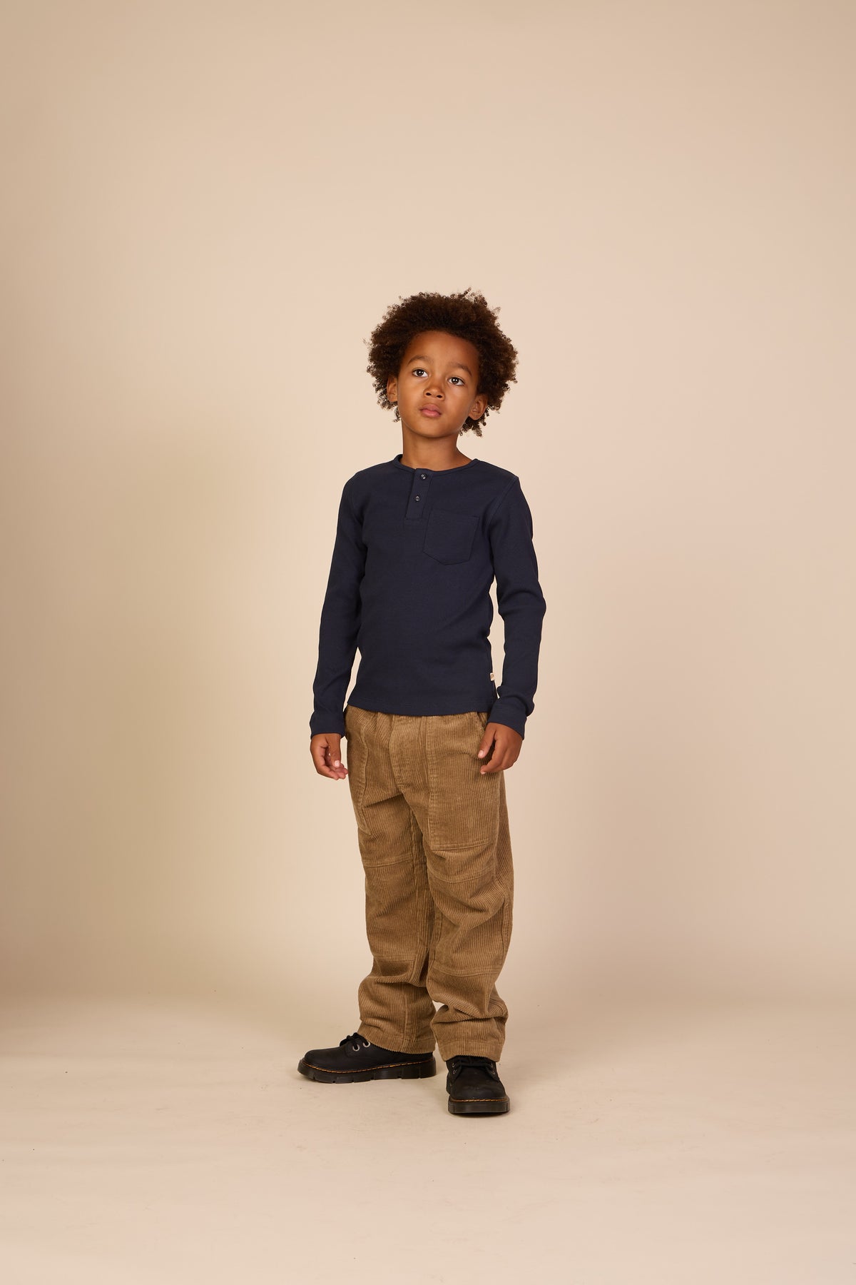 Geribd henley-langarmshirt Tween - Navy | 101592 Conrad