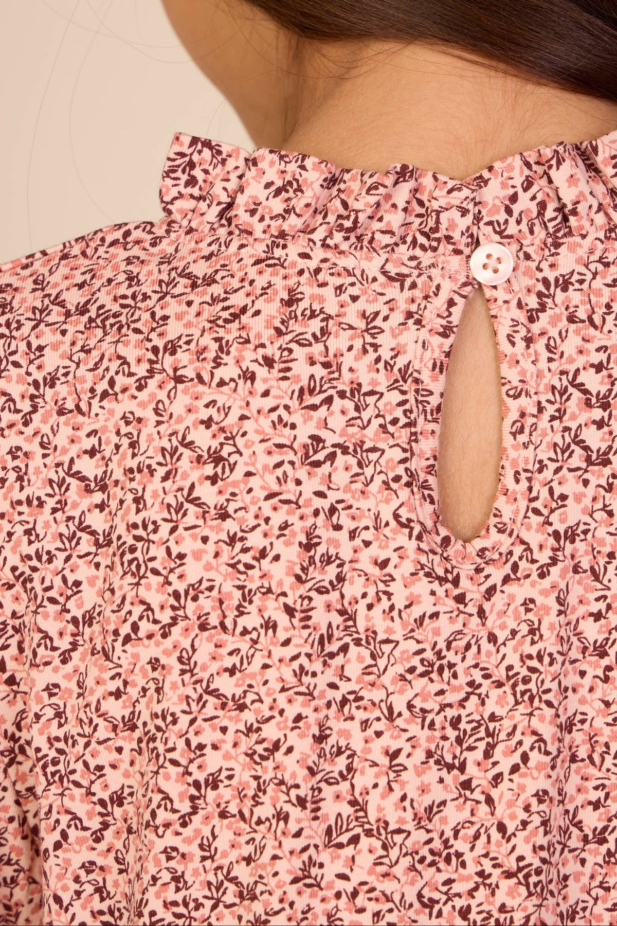 Jersey peplum blouse met print Kids - Rose/Bordeaux | 101543 Heidi