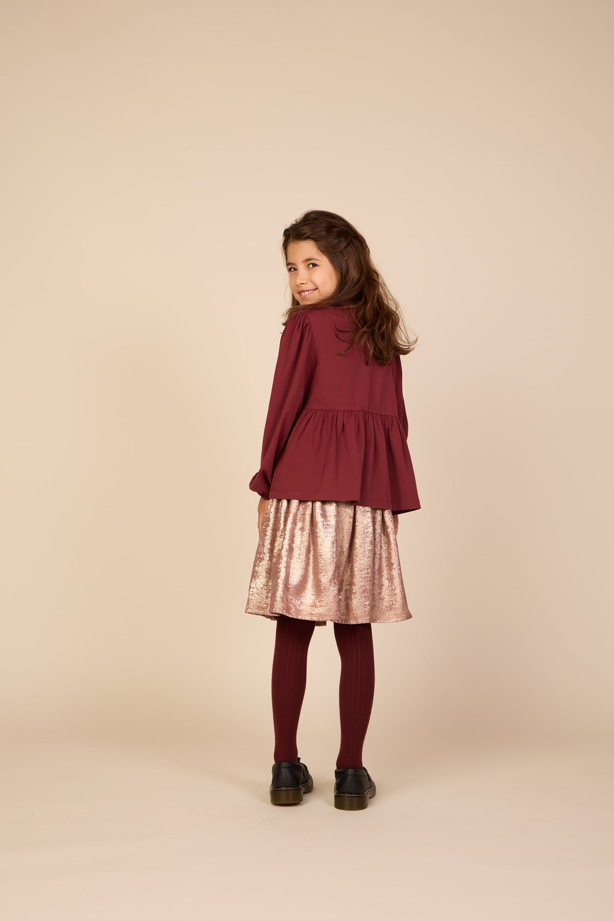 Rok met foliefinish Tween - Dusty Rose | 101674 Sylvia