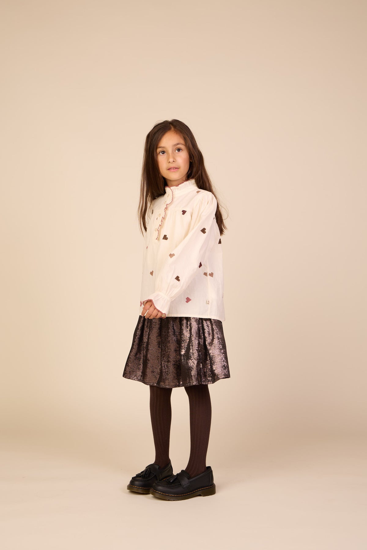 Rok met foliefinish Tween - Dark Brown | 101672 Sylvia