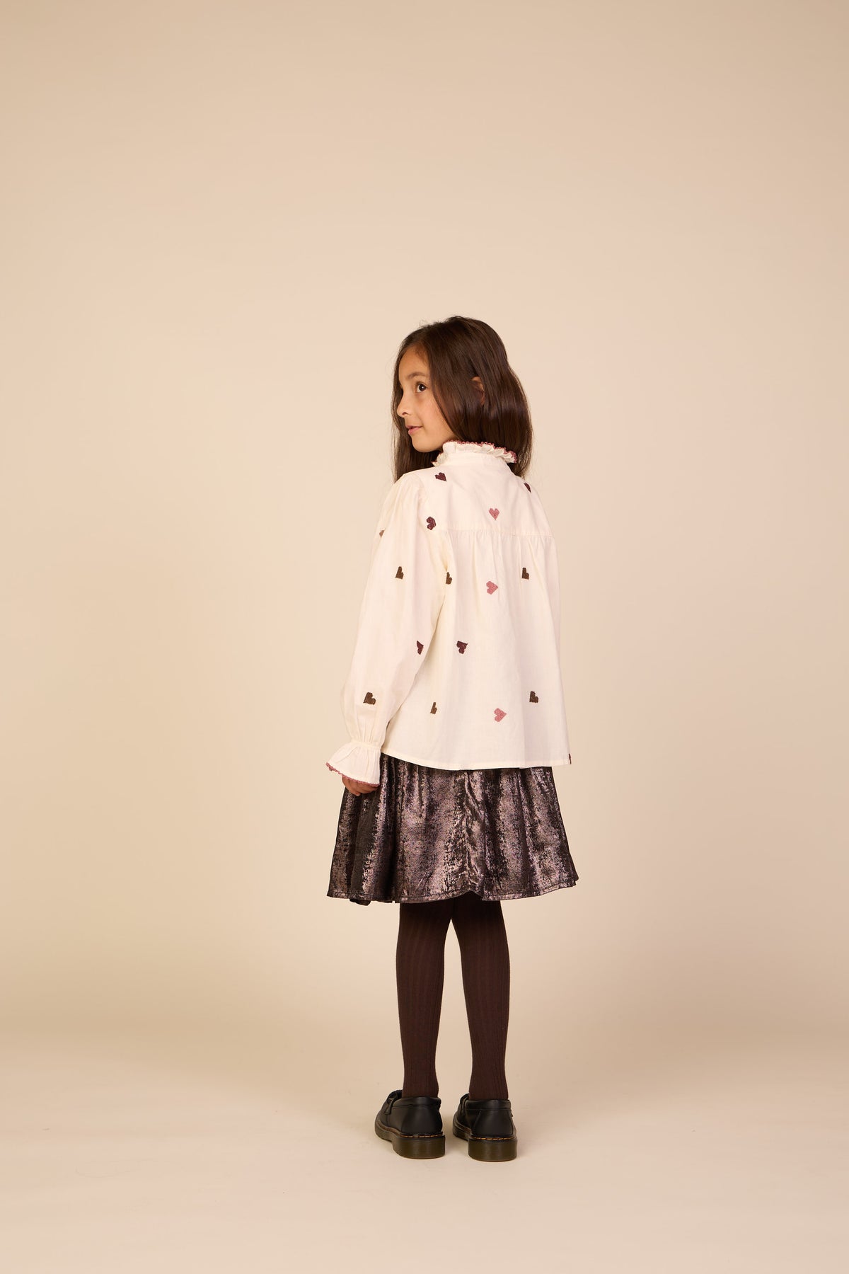 Rok met foliefinish Tween - Dark Brown | 101672 Sylvia