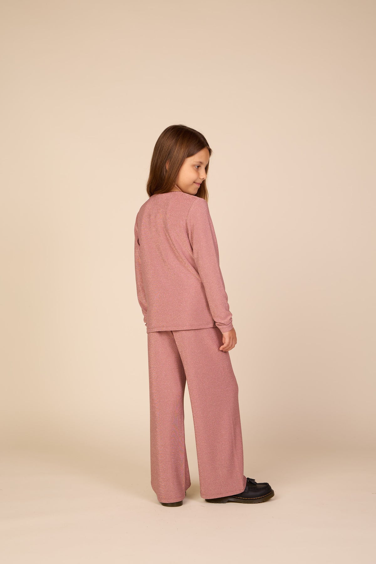 Langarmshirt met lurex Tween - Dusty Rose | 101666 Helen