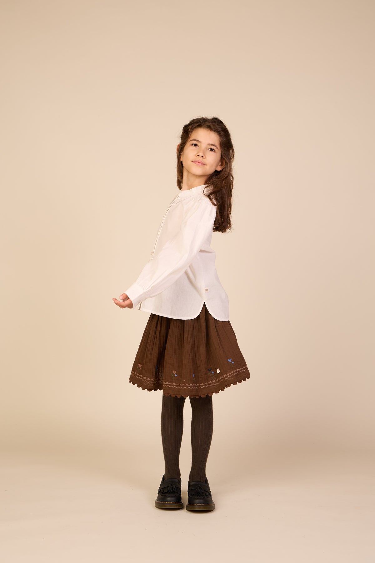 Katoenen blouse met kanten kraag Tween - Offwhite | 101460 Holly