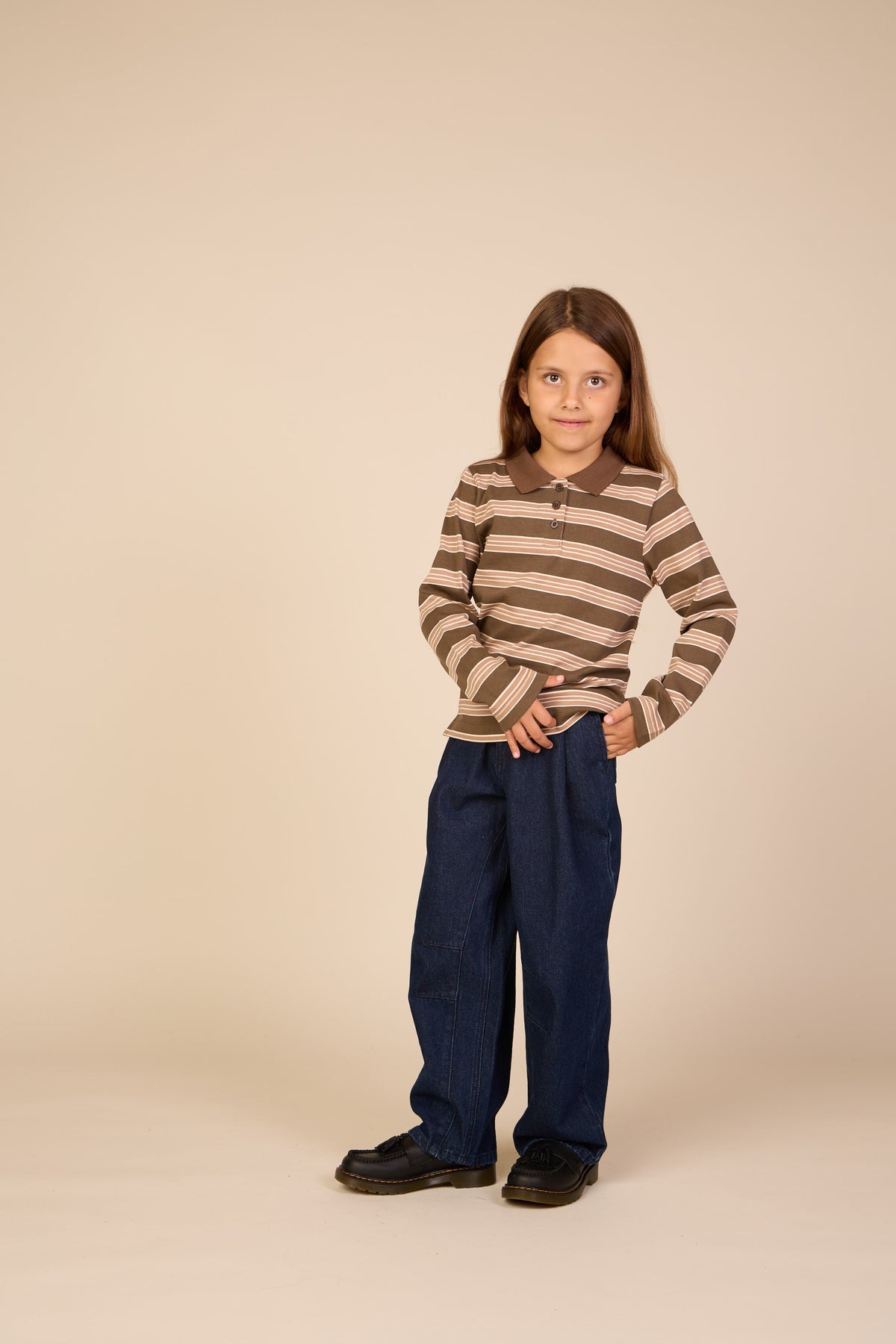 Wide-leg jeans met plooien Tween - Dark Blue | 101648 Sadie