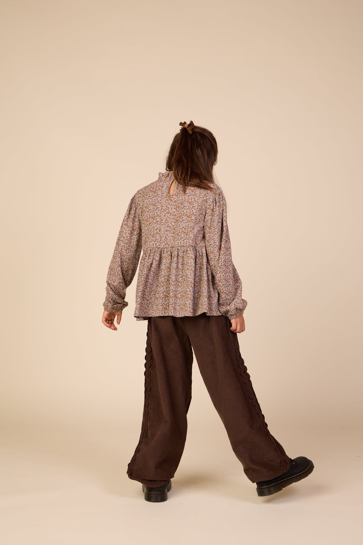 Corduroy broek met zigzagband Tween - Dark Brown | 101482 Sille