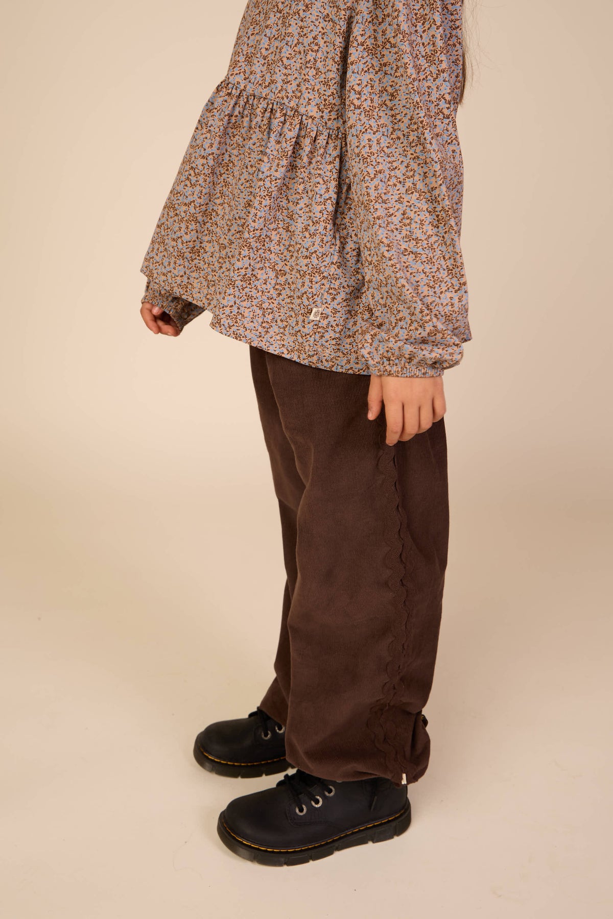 Corduroy broek met zigzagband Tween - Dark Brown | 101482 Sille