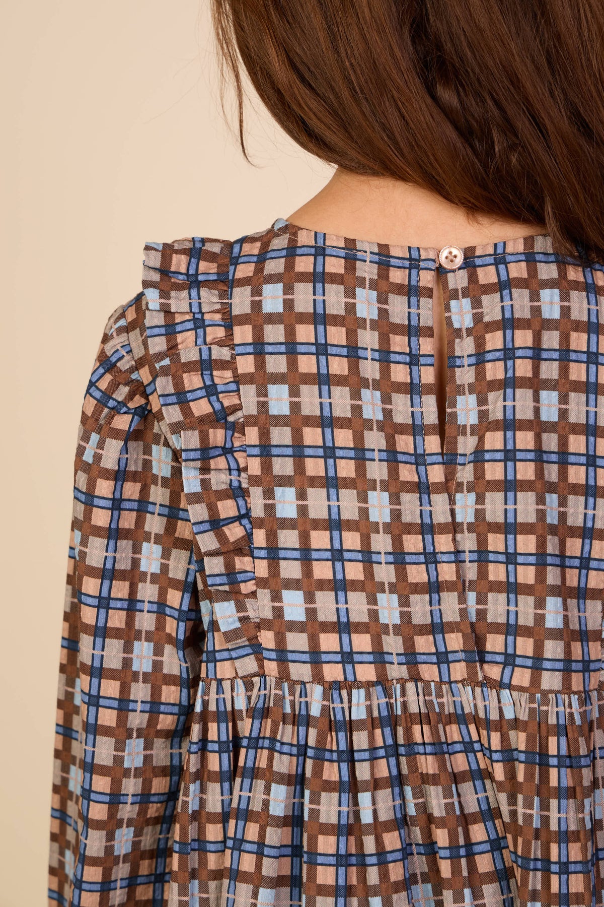Geruite katoenen jurk Tween - Blue | 101488 Penny