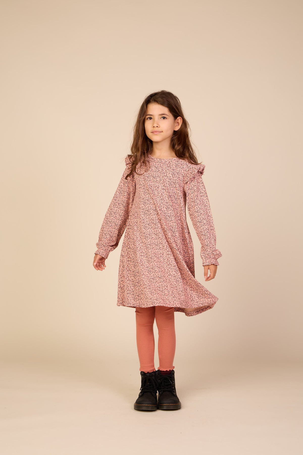 Geribde legging in modalmix Tween - Dusty Rose | 101568 Lottie