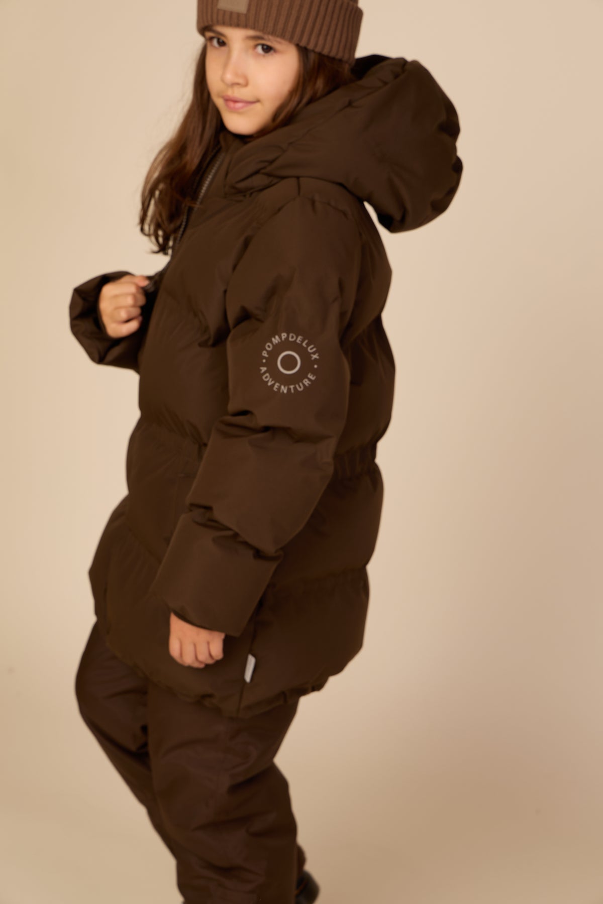 Adventure® gewatteerde winterjas met verstelbare taille Tween - Dark Brown | 101414 Elenor