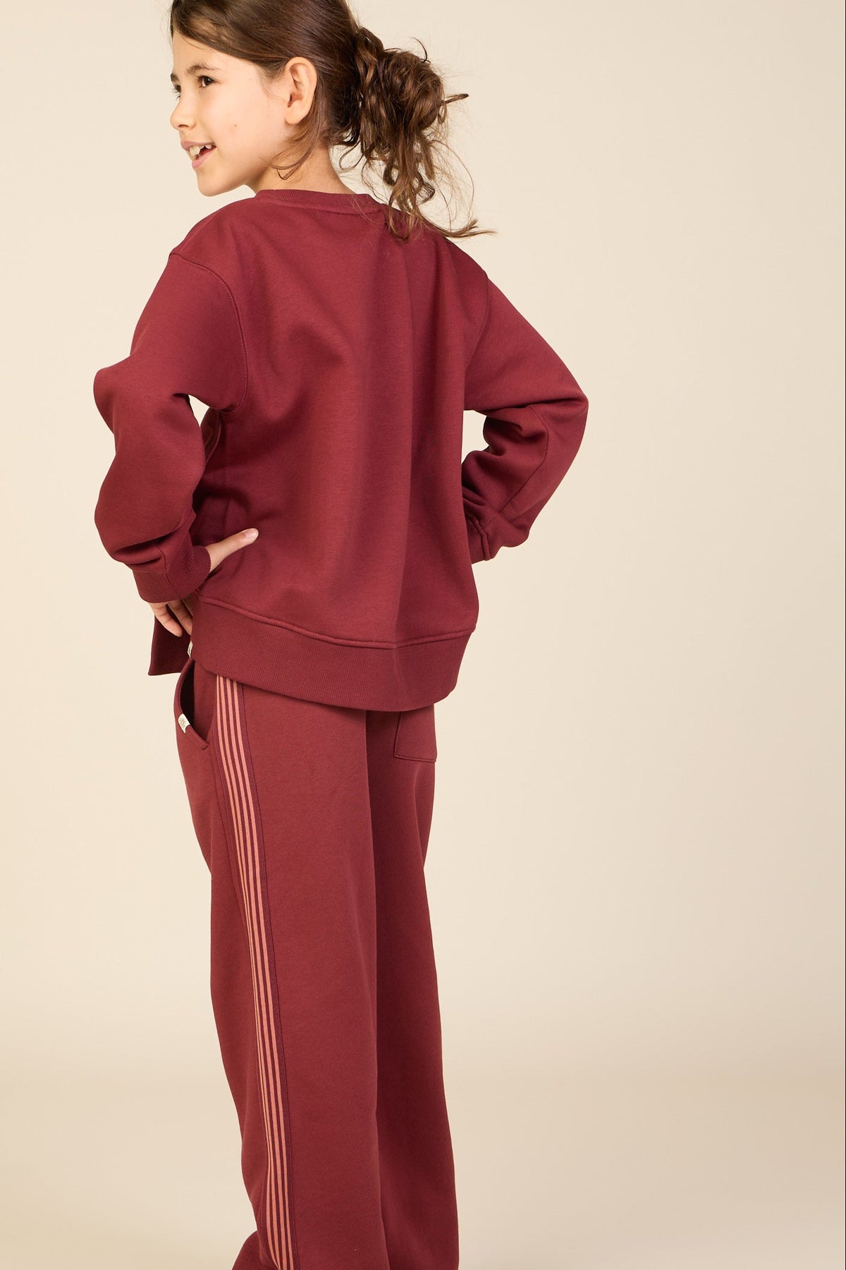 Joggingbroek met zijband Tween - Bordeaux | 101629 Zoe