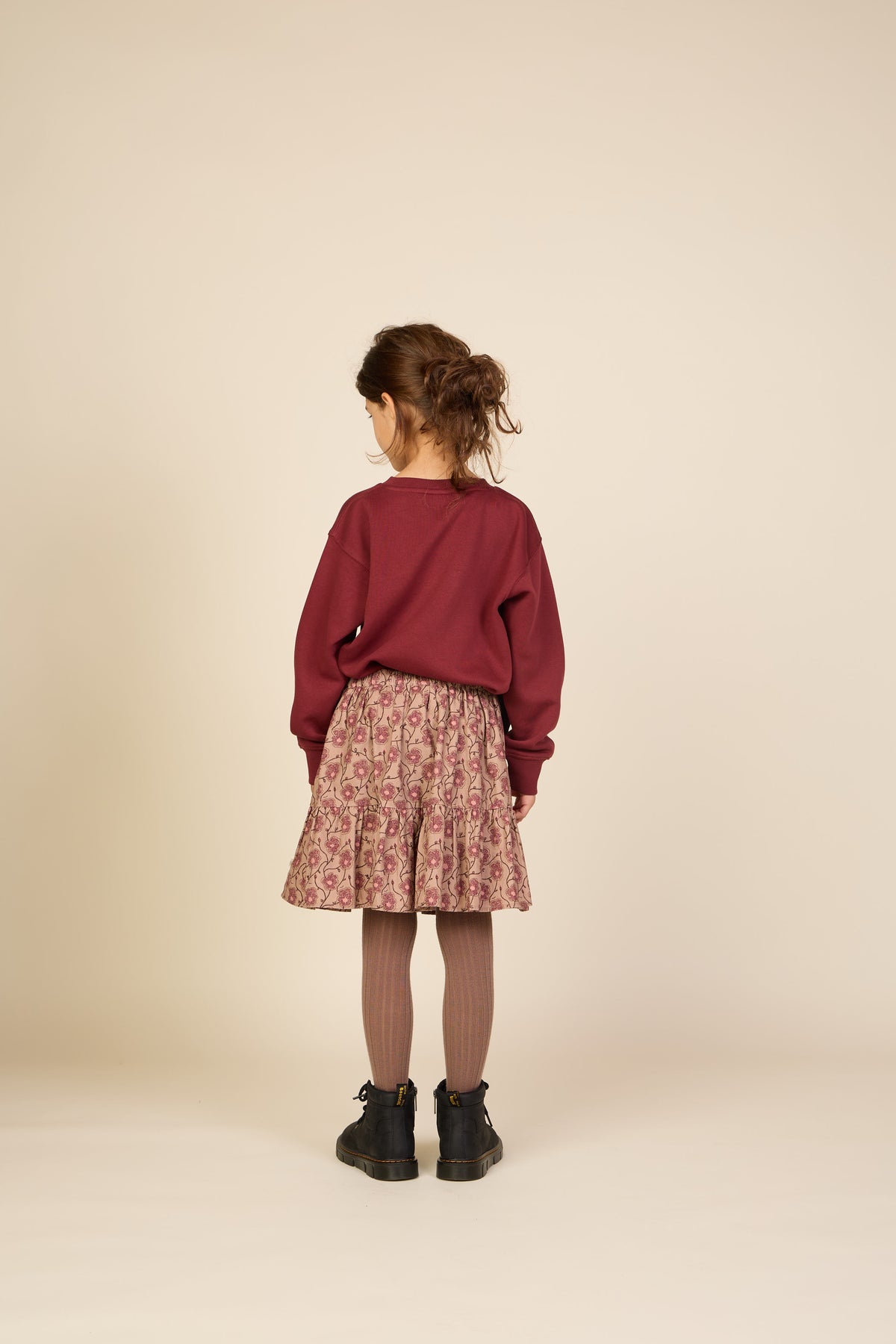 Gebloemde katoenen rok Tween - Rose/Bordeaux | 101430 Nova