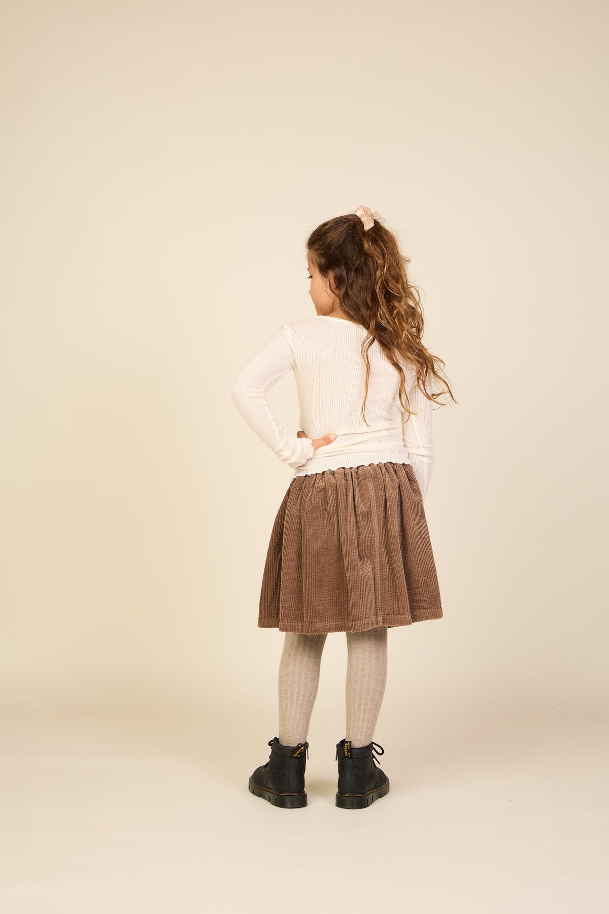 Pointelle langarmshirt in katoen-modalmix Tween - Offwhite | 101609 Ruby