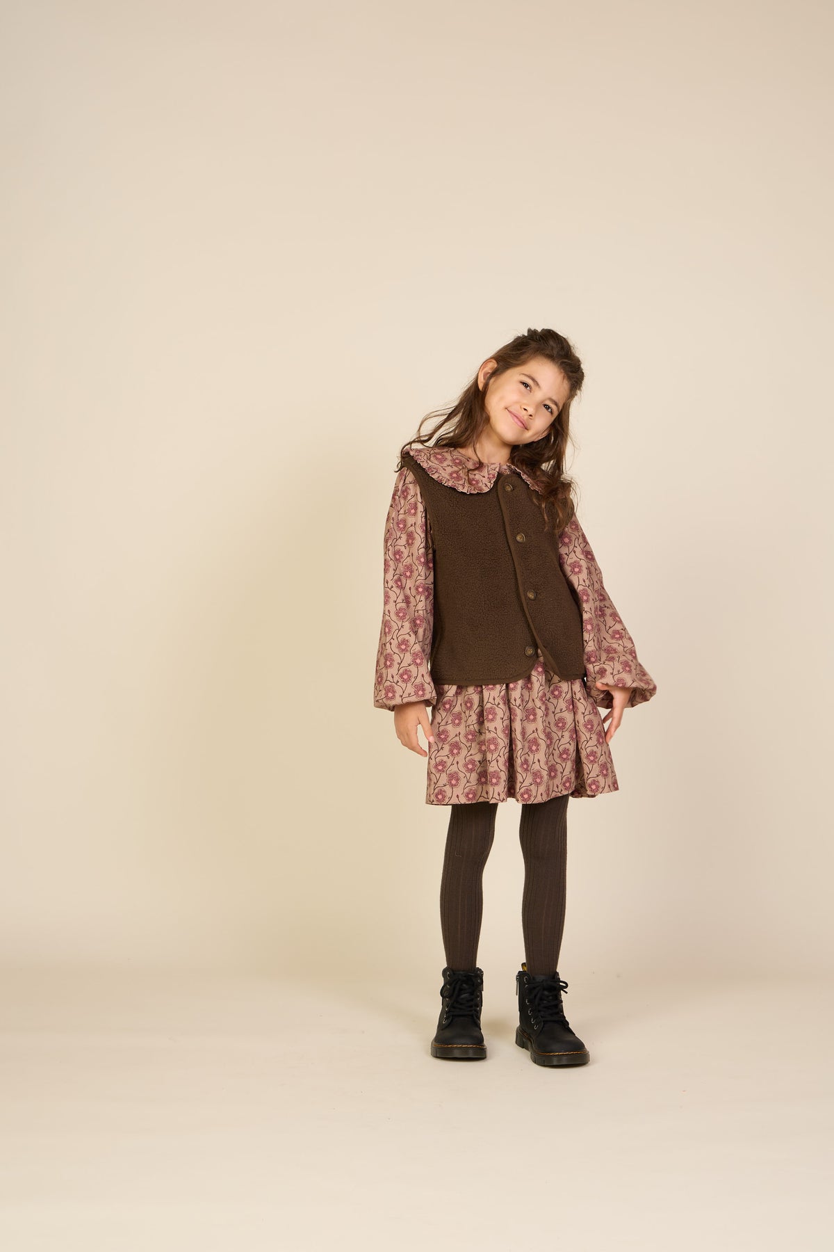 Teddy gilet Tween - Dark Brown | 101686 Della
