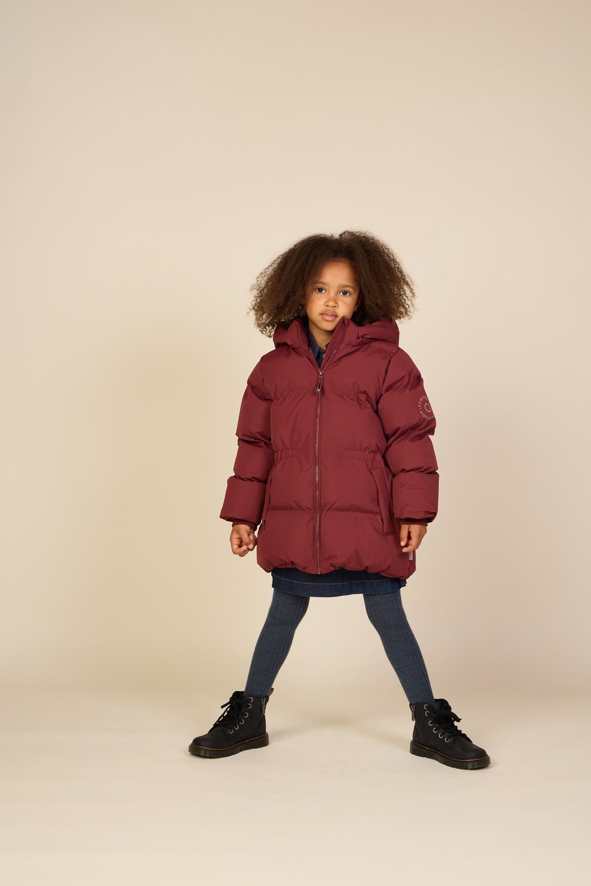 Adventure® gewatteerde winterjas met verstelbare taille Tween - Bordeaux | 101416 Elenor
