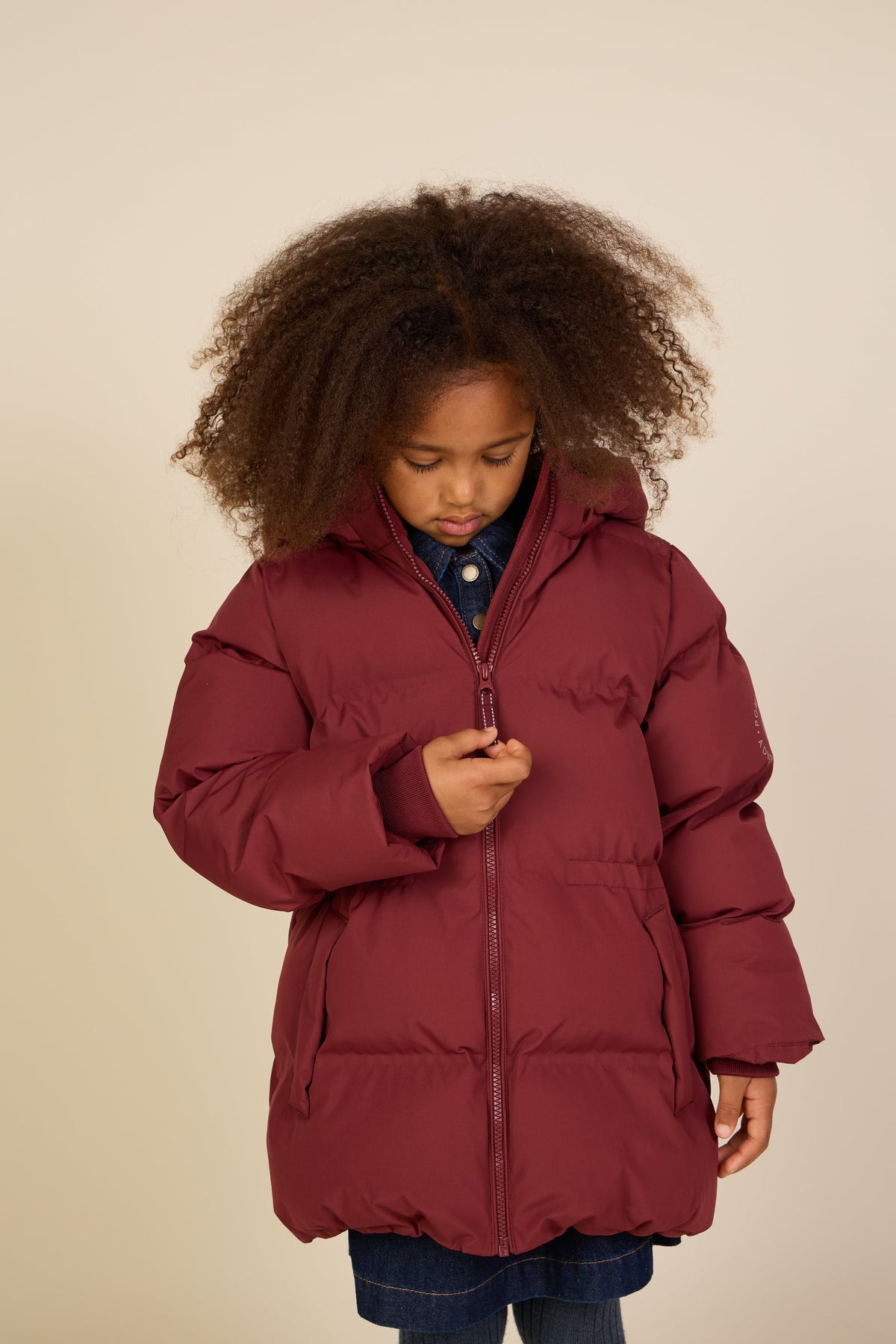 Adventure® gewatteerde winterjas met verstelbare taille Tween - Bordeaux | 101416 Elenor