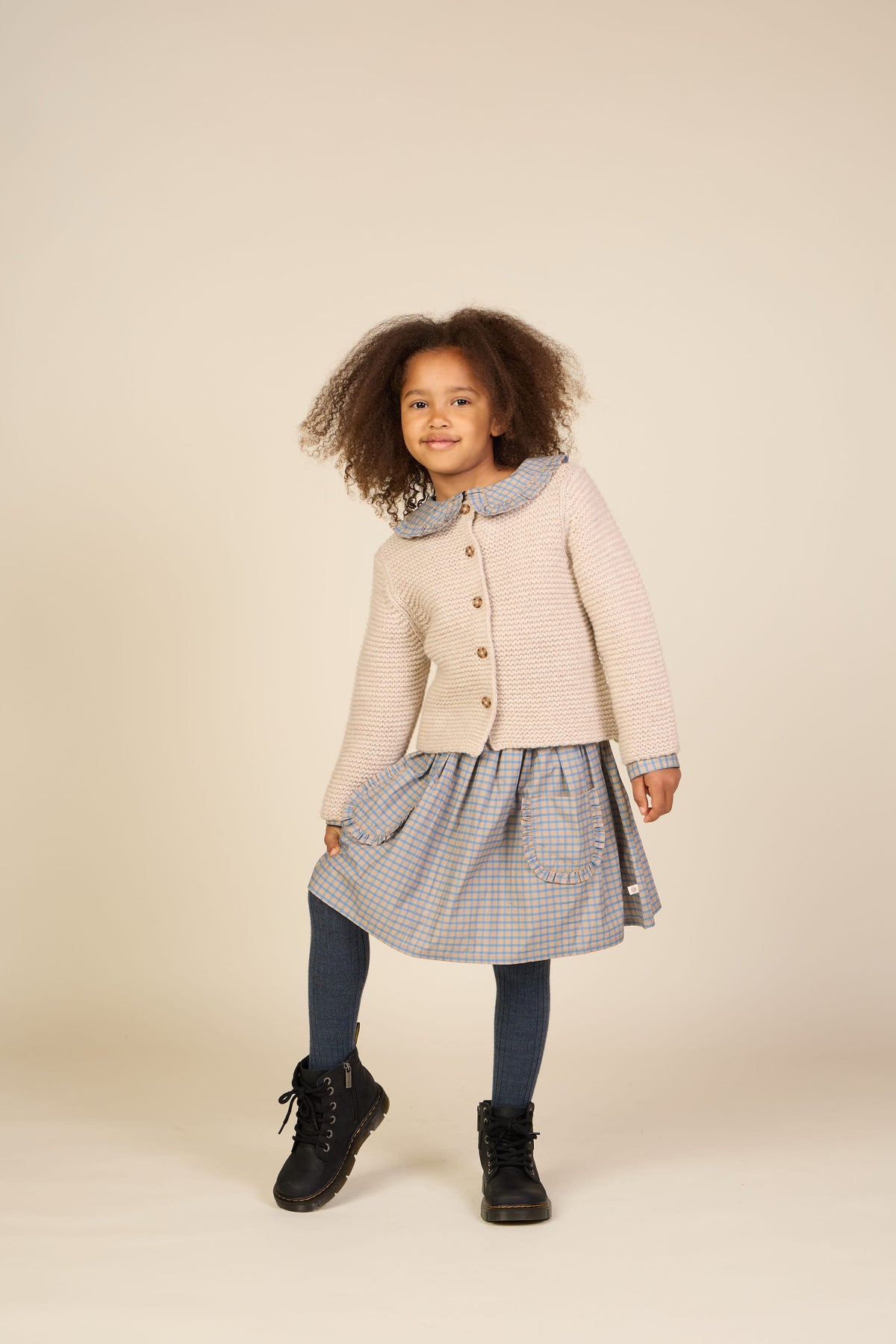 Gebreid Wollen Vest - Tween - Caffe Latte Melange | 100875 Maya