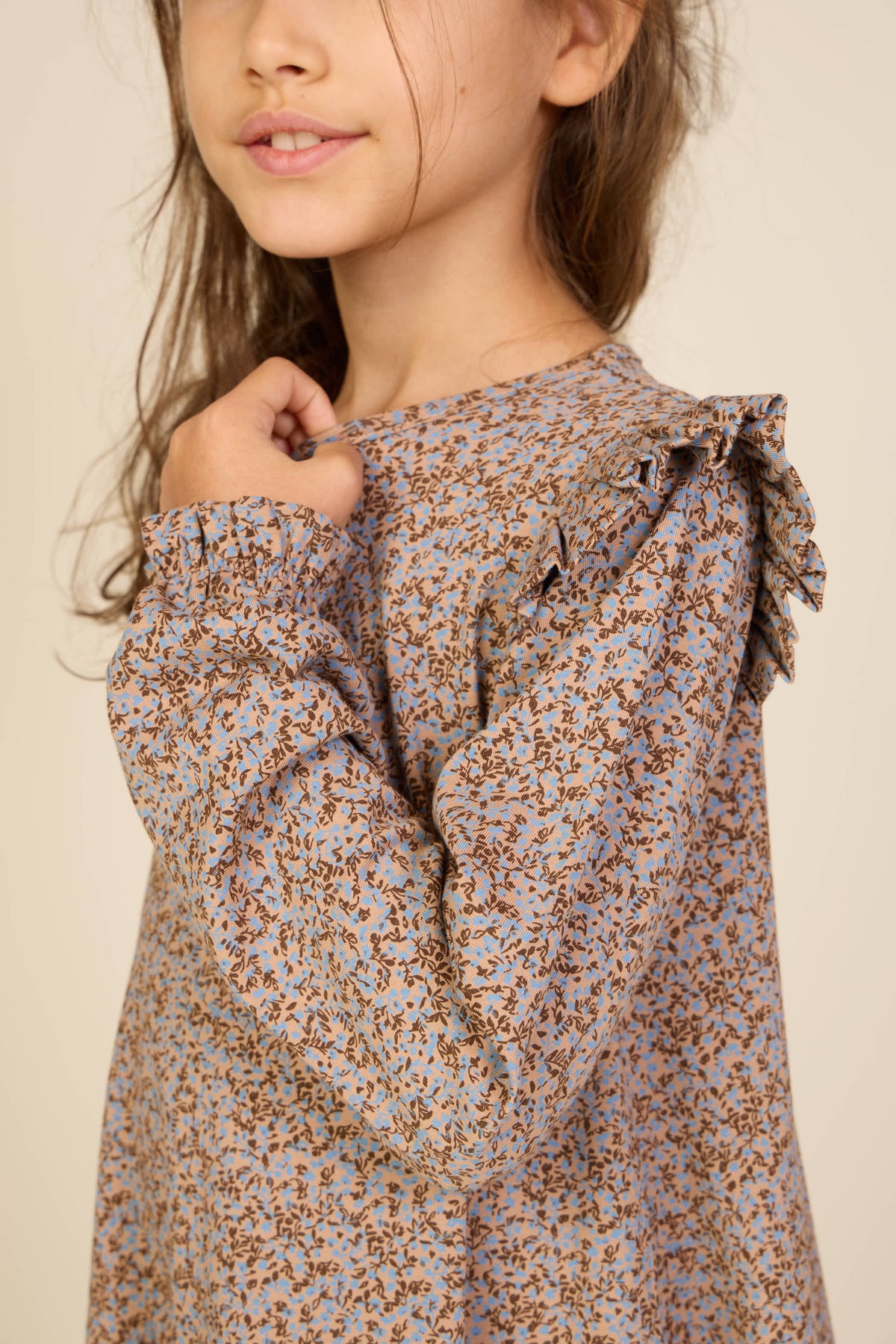 Jersey jurk met print Tween - Blue/Brown | 101554 Heidi