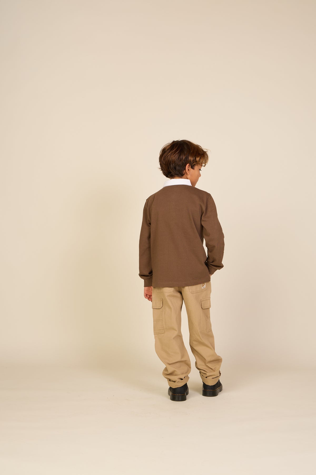Jersey polo met lange mouwen Tween - Dark Brown | 101694 Ruben