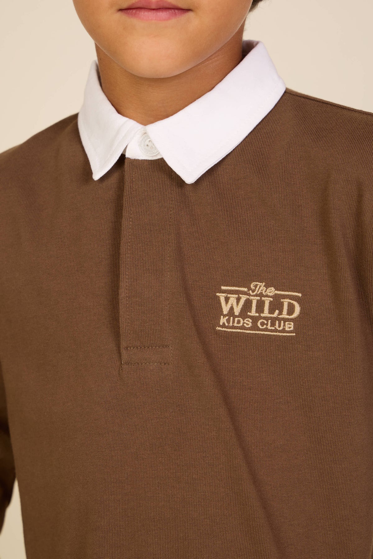 Jersey polo met lange mouwen Tween - Dark Brown | 101694 Ruben