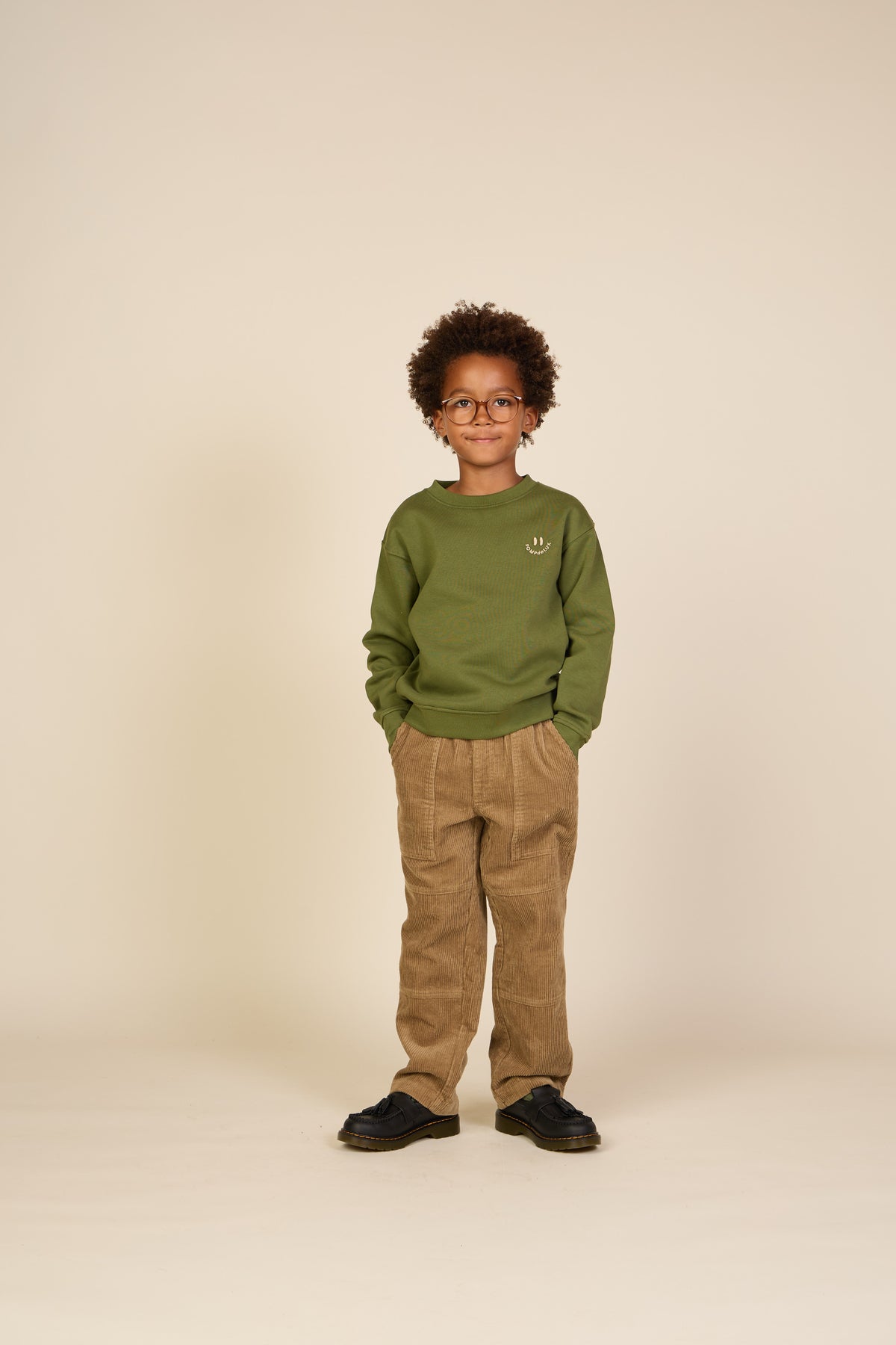 Corduroy broek met opgestikte zakken Tween - Khaki | 101538 Reed