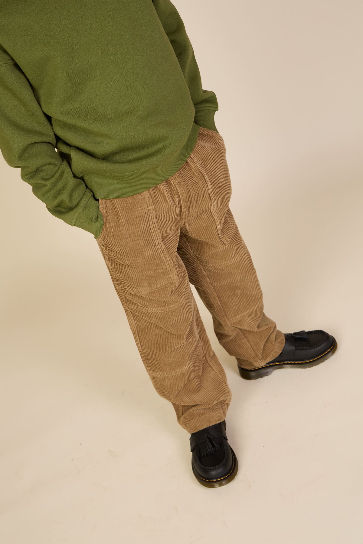 Corduroy broek met opgestikte zakken Tween - Khaki | 101538 Reed