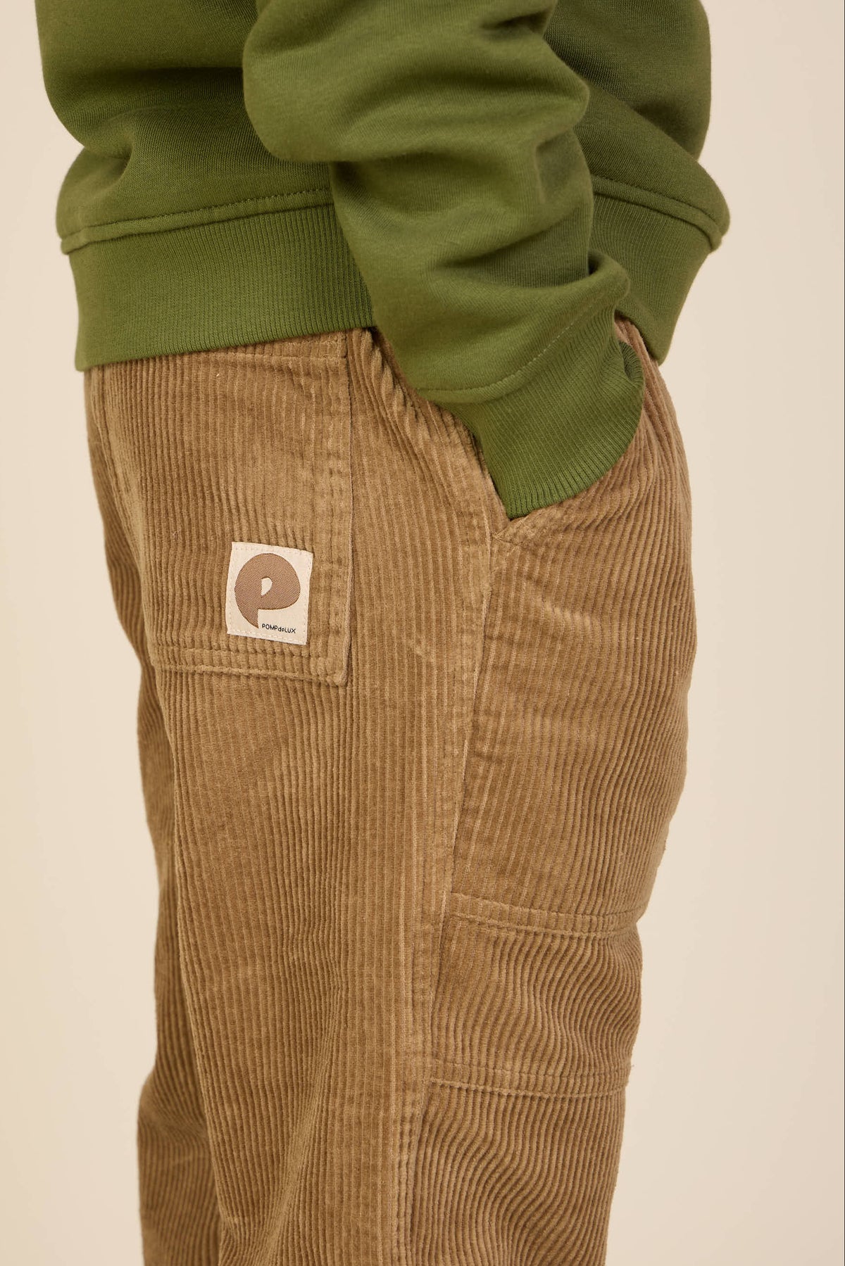Corduroy broek met opgestikte zakken Kids - Khaki | 101537 Reed
