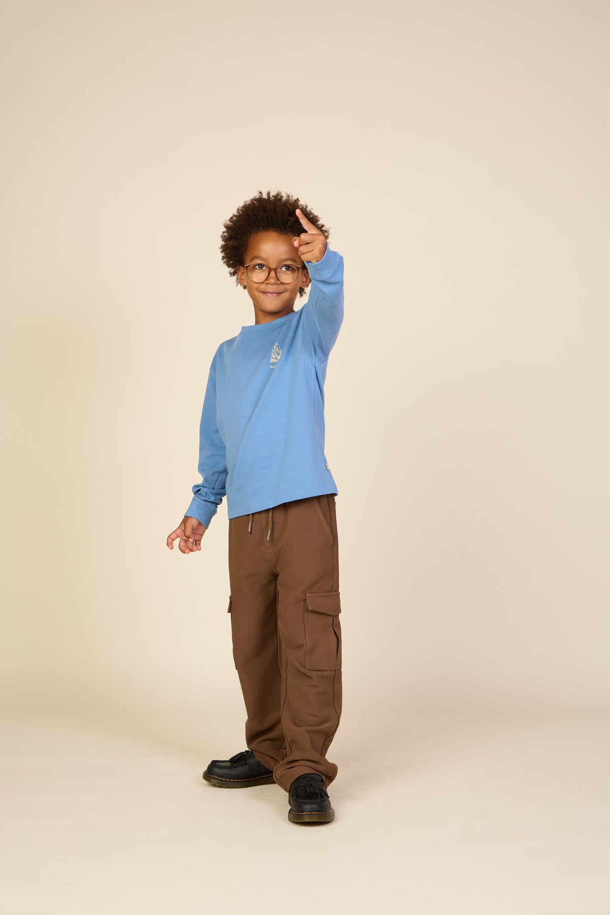 Langarmshirt met rugprint Tween - Dusty Blue | 101708 Weston