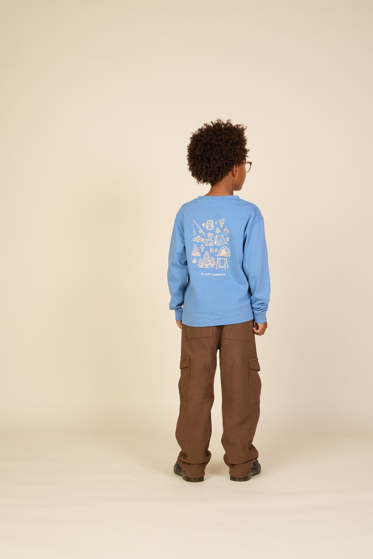 Langarmshirt met rugprint Tween - Dusty Blue | 101708 Weston