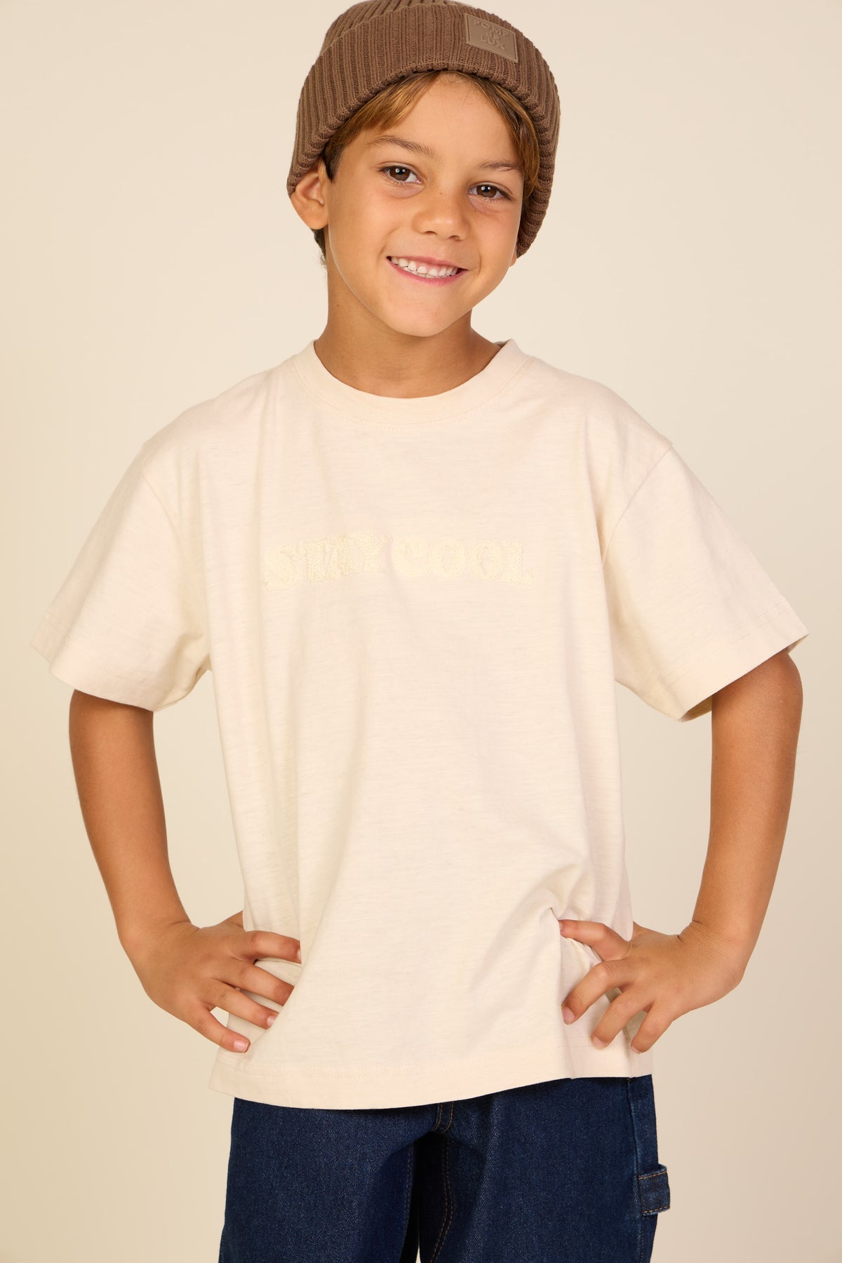 Slub jersey Borduur T-shirt - Tween - Off White | 101160 Villum