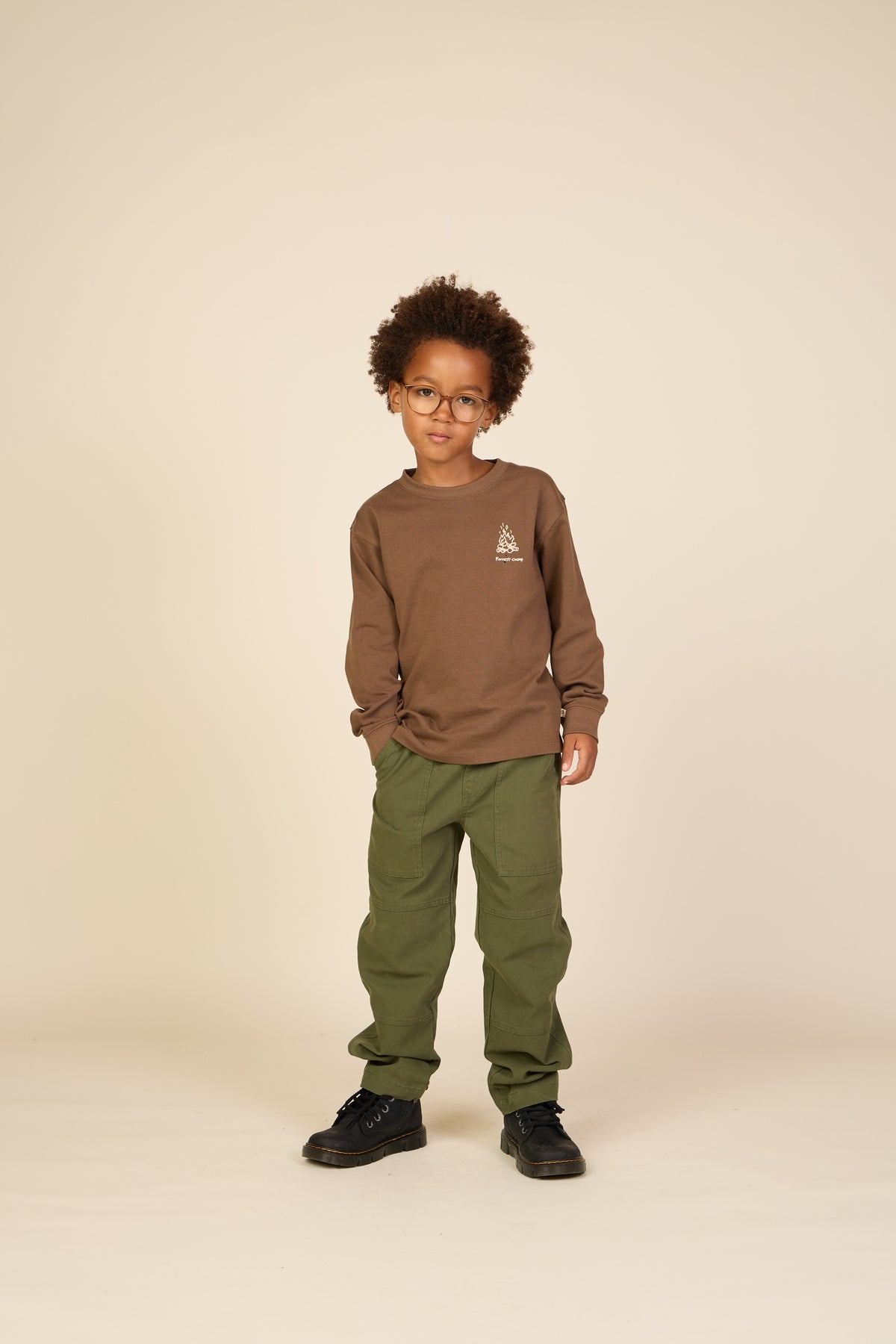 Canvas broek met opgestikte zakken Tween - Moss Green | 101536 Greyson