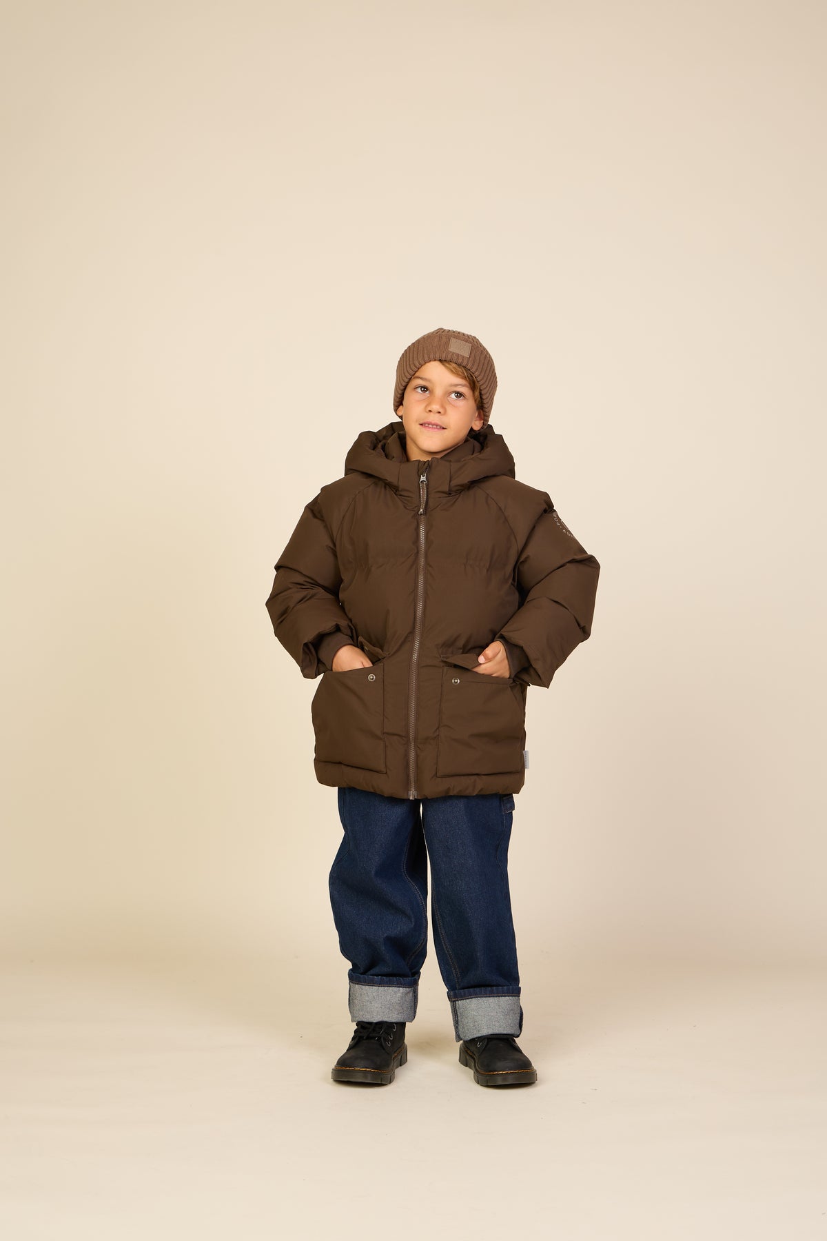 Adventure® gewatteerde winterjas Tween - Dark Brown | 101418 Blake