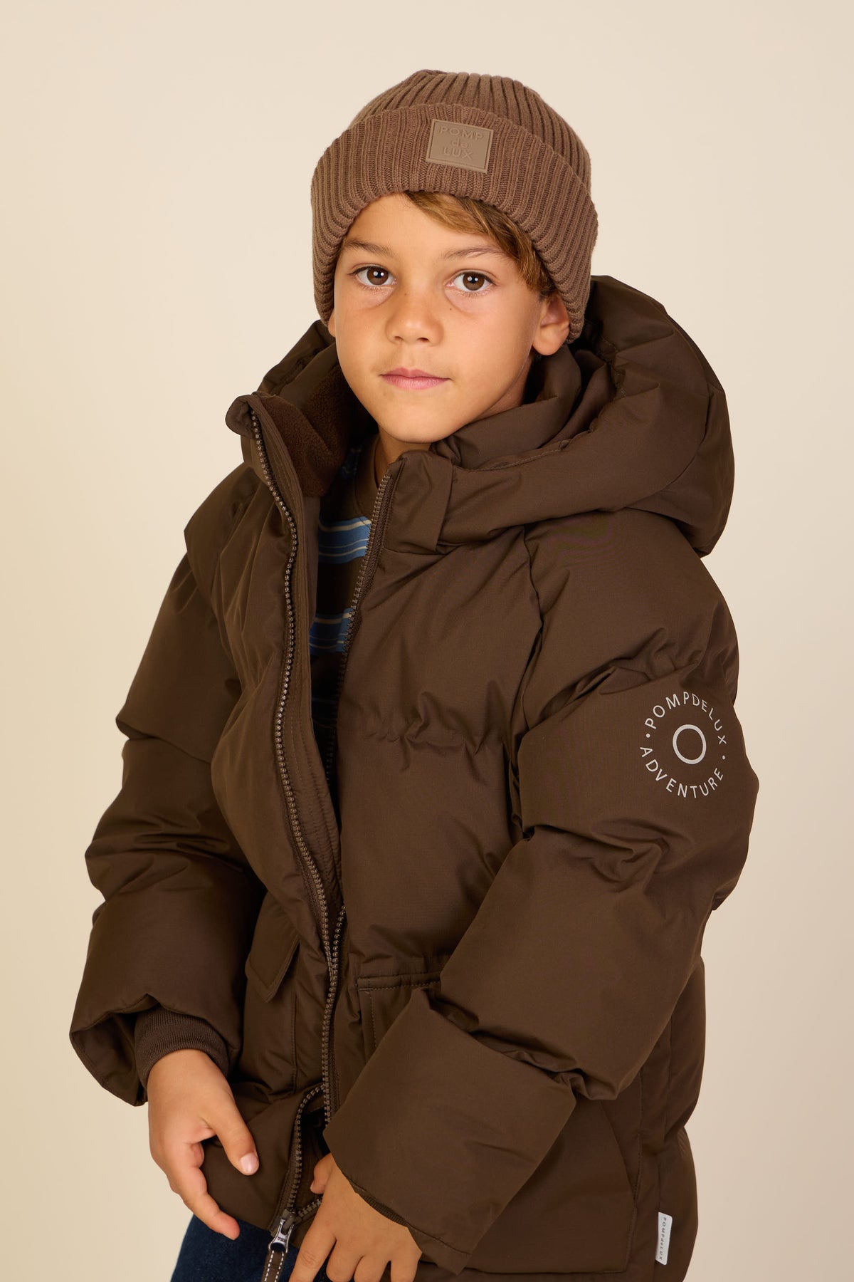 Adventure® gewatteerde winterjas Tween - Dark Brown | 101418 Blake