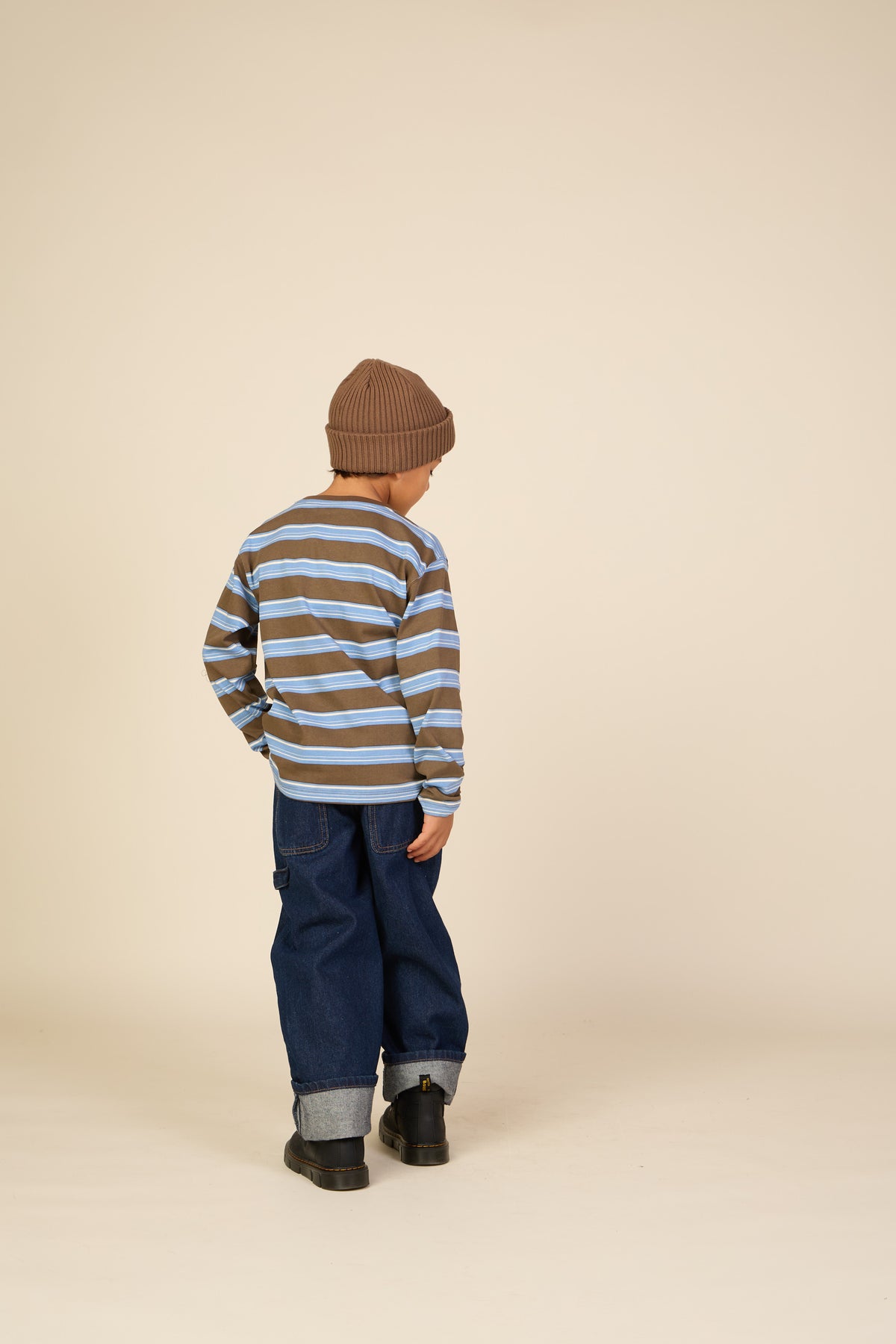 Gestreept langarmshirt Tween - Brown /Blue | 101700 Hugo