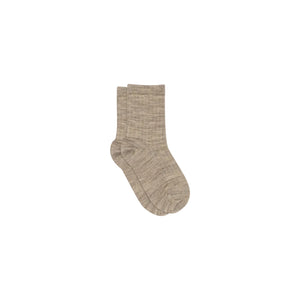 MP Geribde wollen sokken Tween - Beige Melange | 101725 MP 718