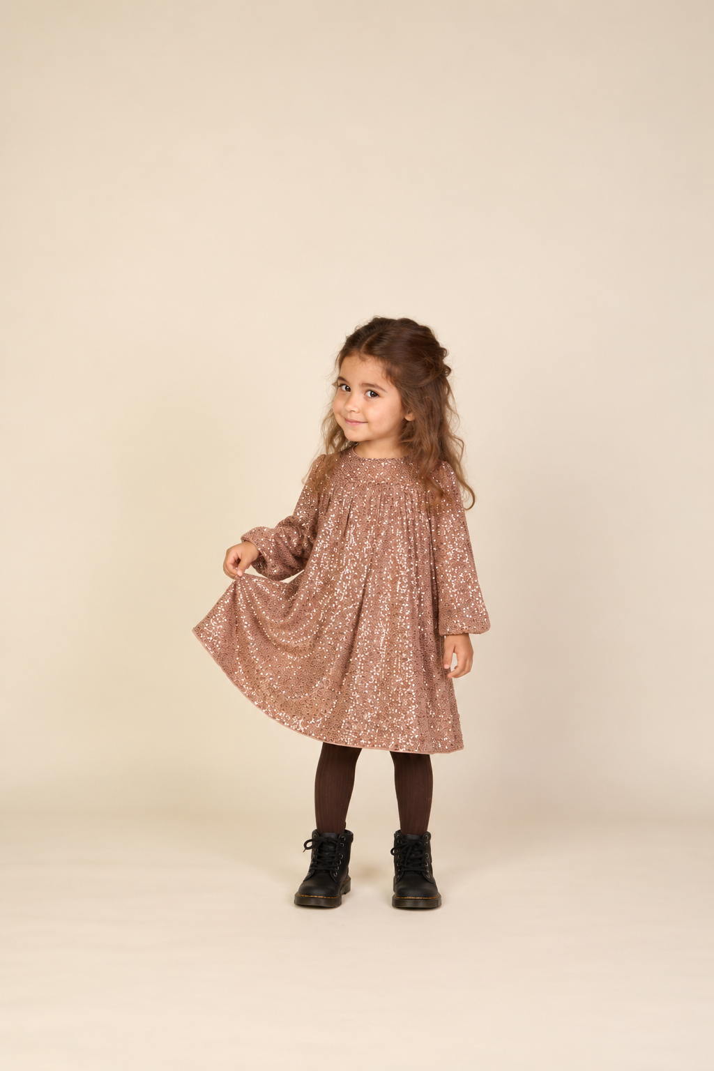 Paillettenjurk Kids - Light Brown | 101675 Amber