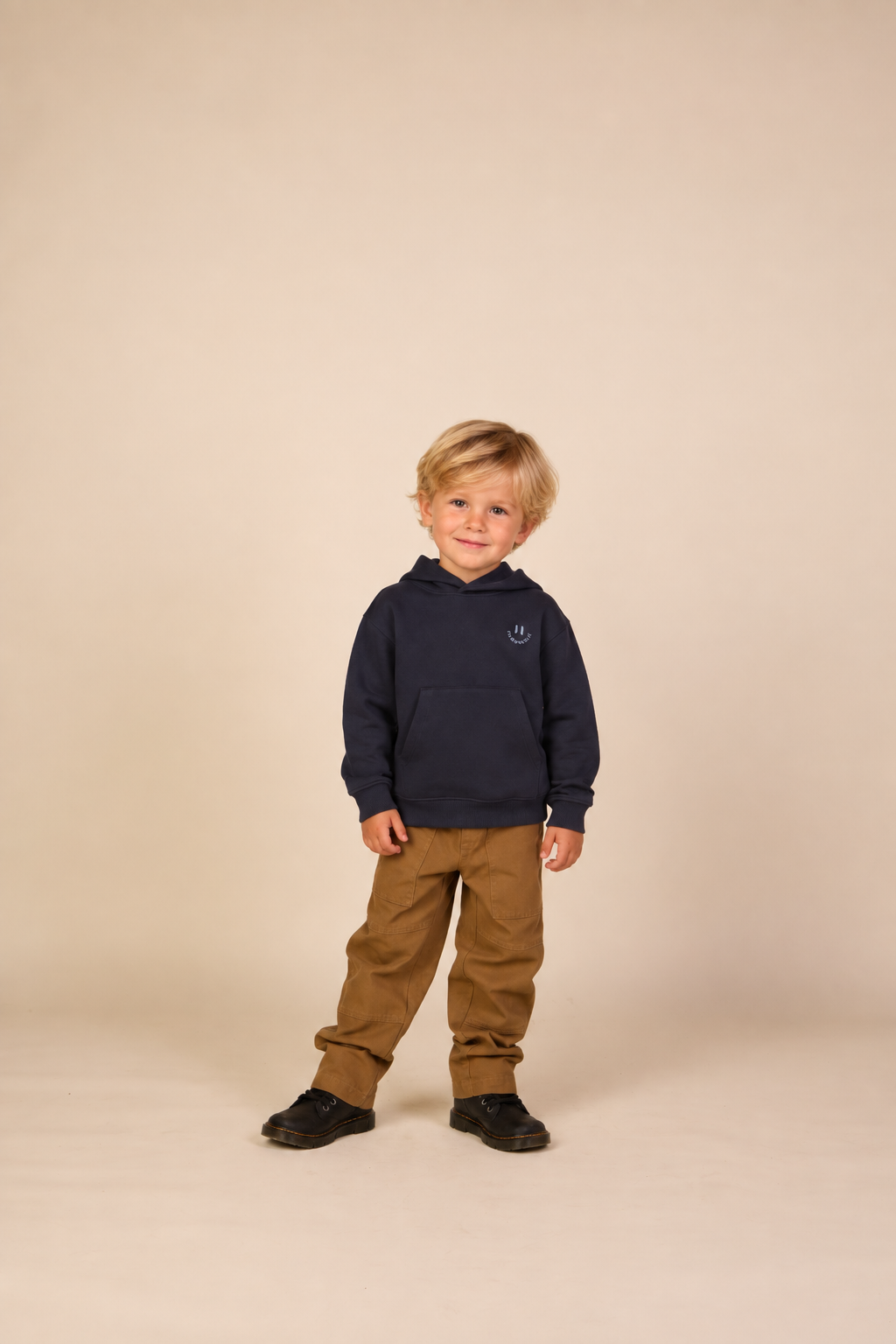 Hoodie met smileyborduursel Kids - Navy | 101579 Andrew